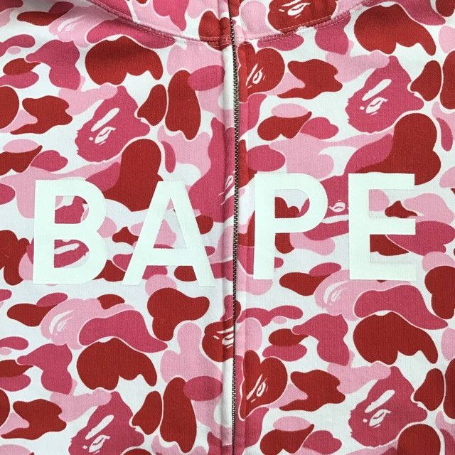 Bape BAPE LOGO ABC camo pink full zip hoodie a bathing ape Size US M / EU 48-50 / 2 - 2 Thumbnail