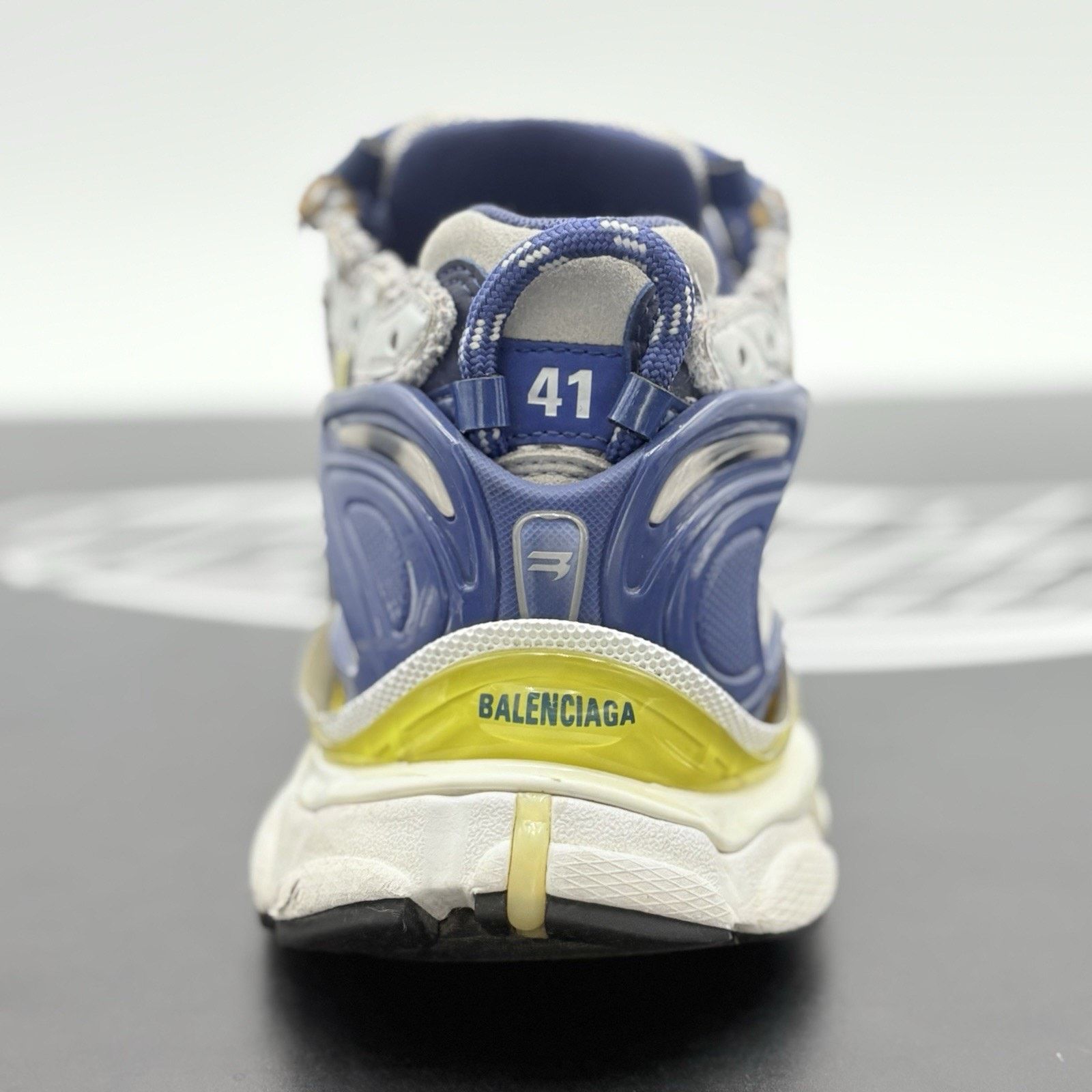 Balenciaga Balenciaga Runner ' White Blue Yellow ' | GOOD CONDITION! Size US 8 / EU 41 - 3 Thumbnail