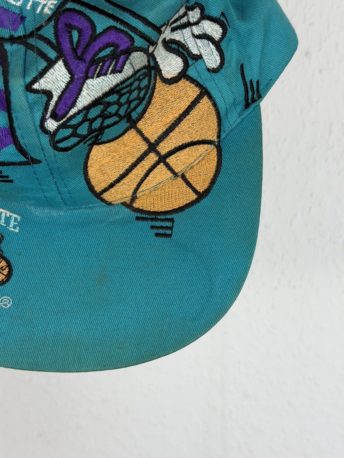 The Game Vintage Charlotte Hornets Hat Big Logo Snapback Cap 90s NBA Size ONE SIZE - 11 Thumbnail