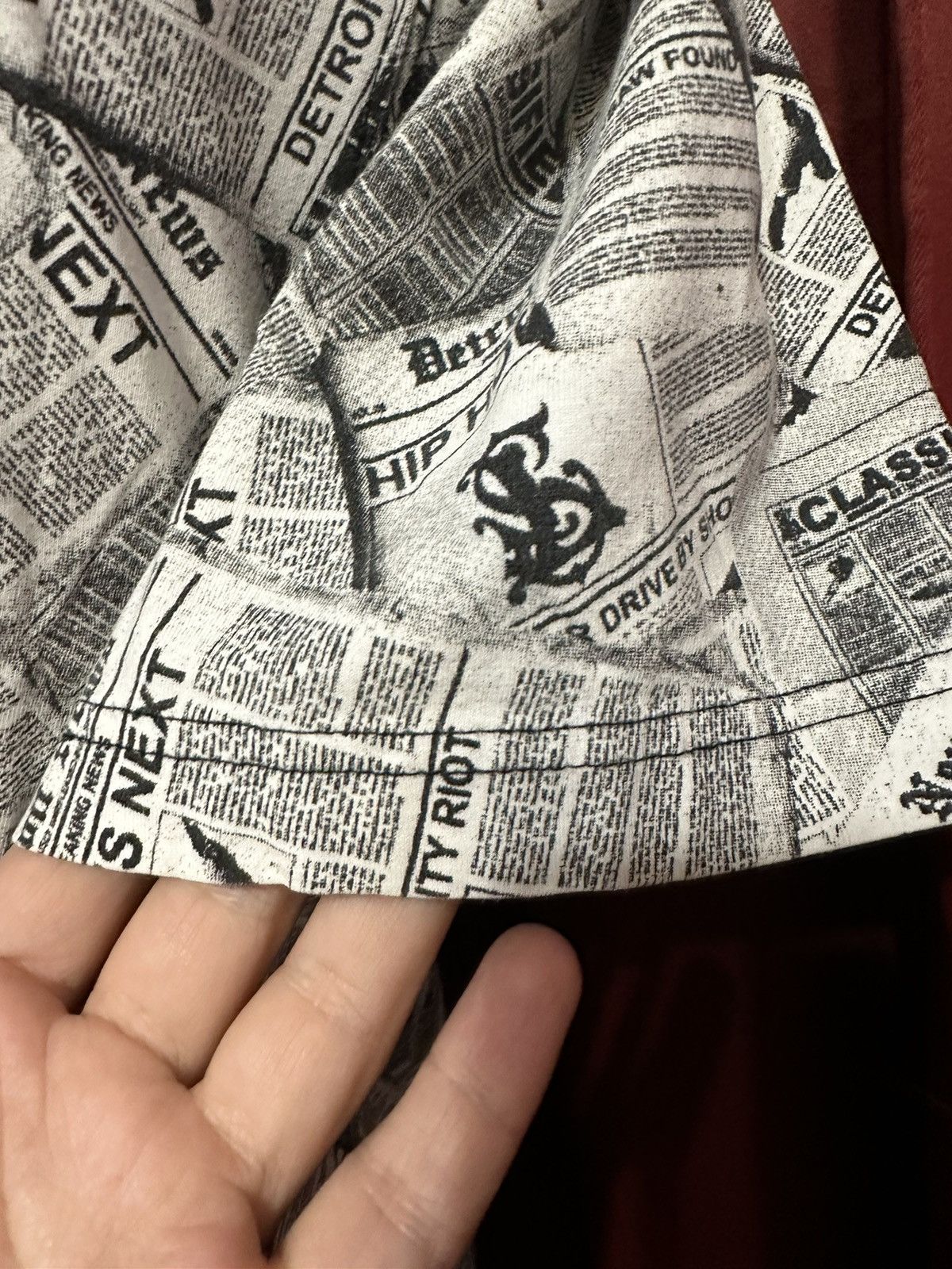 Rap Tees × Shady Ltd Eminem Newspaper Headline Tshirt Y2K All Over Print Rap Tee Size US M / EU 48-50 / 2 - 5 Thumbnail