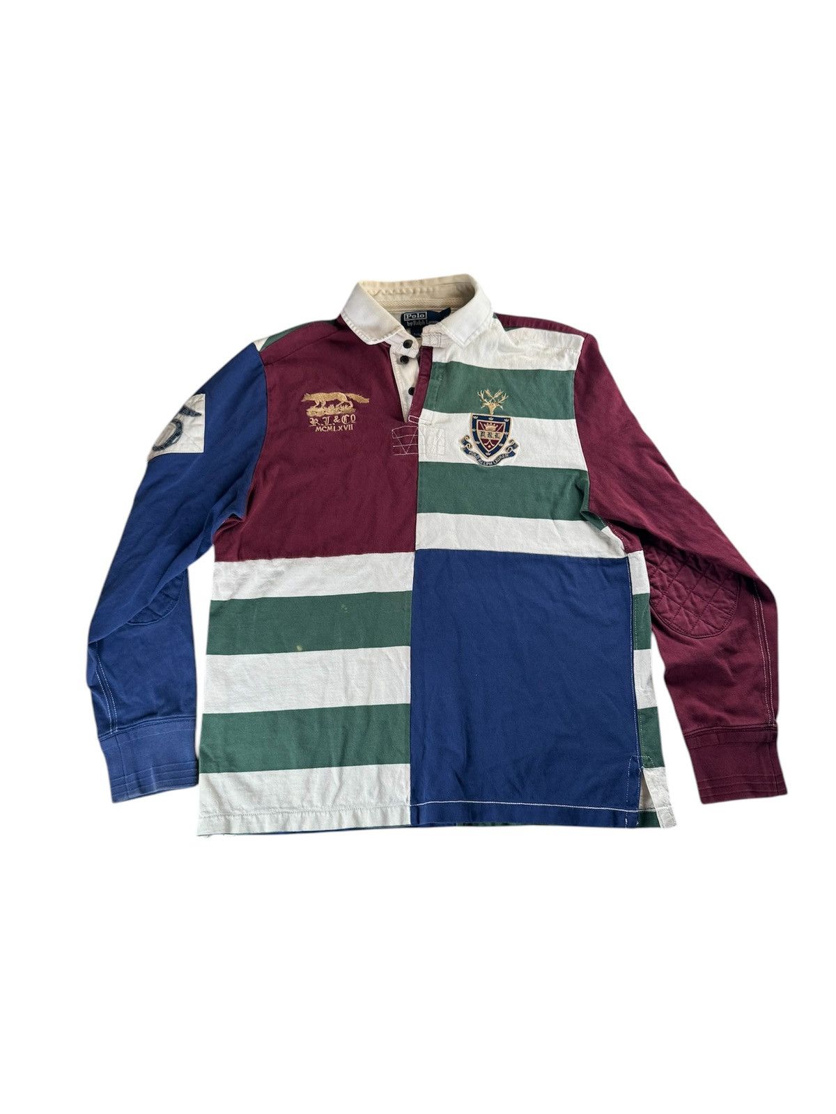 Polo Ralph Lauren RARE patchwork polo RL rugby 🏉 Size US L / EU 52-54 / 3 - 1 Preview