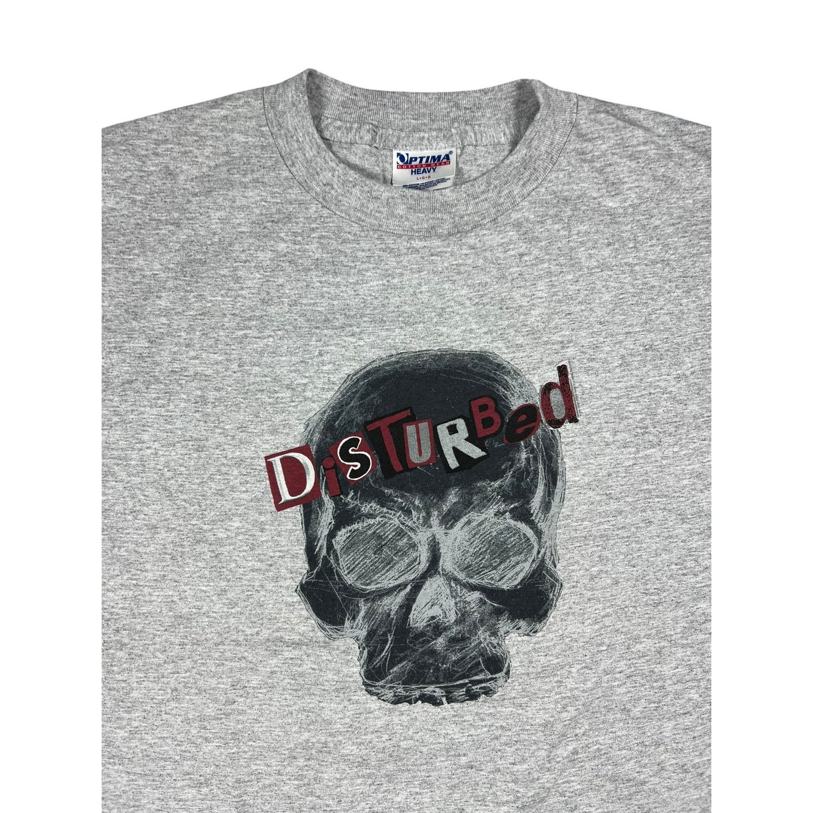 Band Tees × Vintage Vintage Y2K Disturbed skull band tee (L) Size US L / EU 52-54 / 3 - 2 Thumbnail