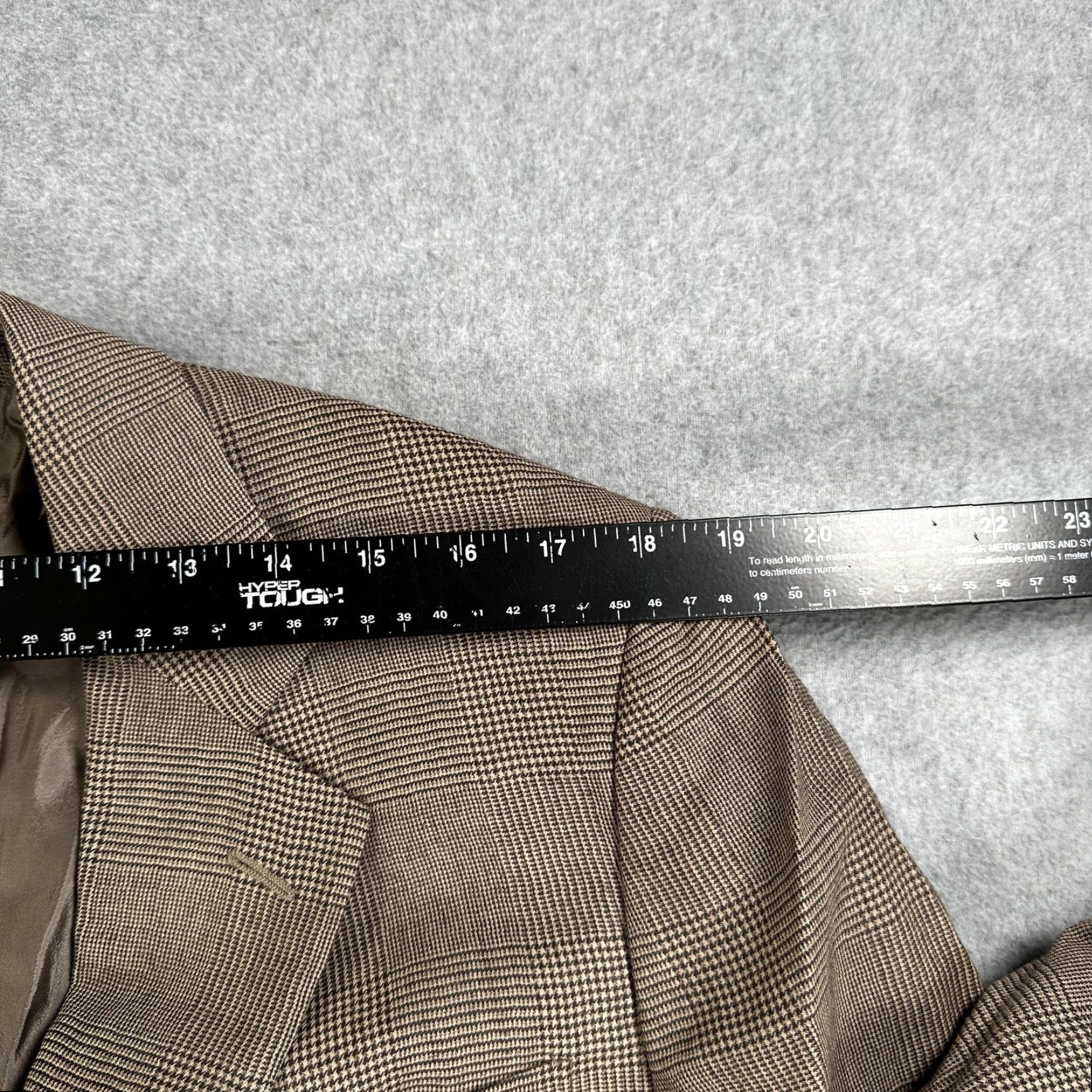 Giorgio Armani Giorgio Armani Sport Coat Blazer Mens 44 Brown Plaid Cashmere Classic Italy Regular Notch Lapel Wool Tweed Business Formal Vintage No Size 44R - 3 Thumbnail