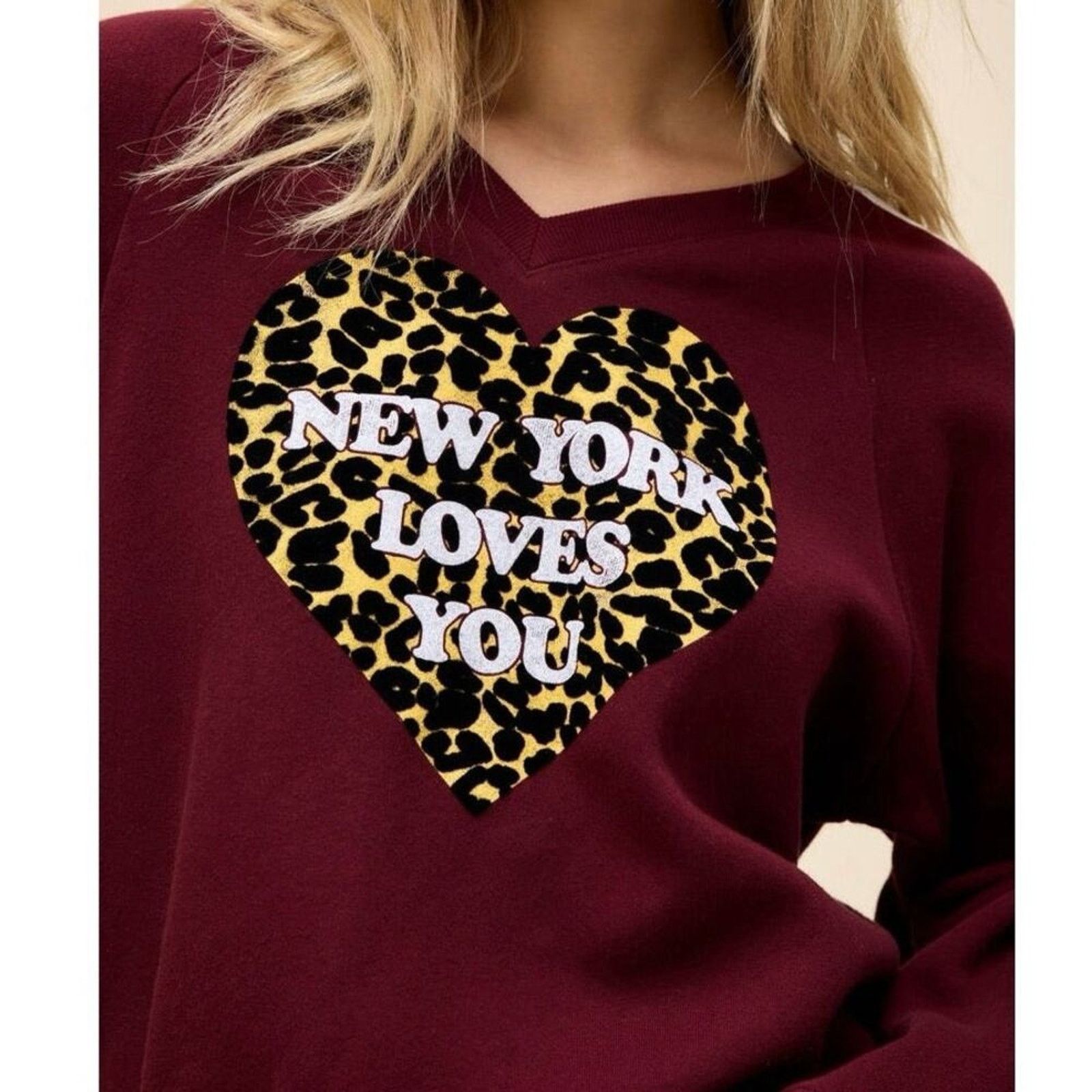 Daydreamer DAYDREAMER New York Loves You V-Neck Sweatshirt Size L New Size L / US 10 / IT 46 - 4 Thumbnail