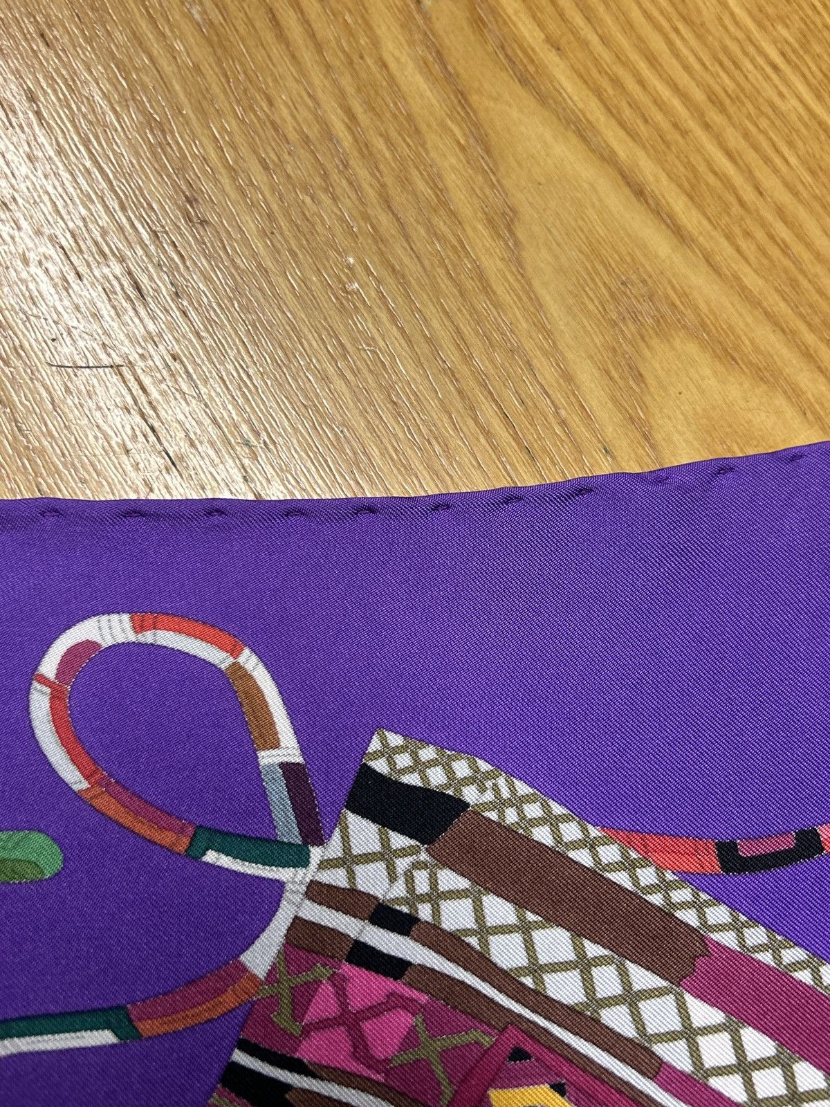Hermes Hermes Voyage En Etoffes Silk Scarf Handkerchief In Purple Size ONE SIZE - 11 Thumbnail