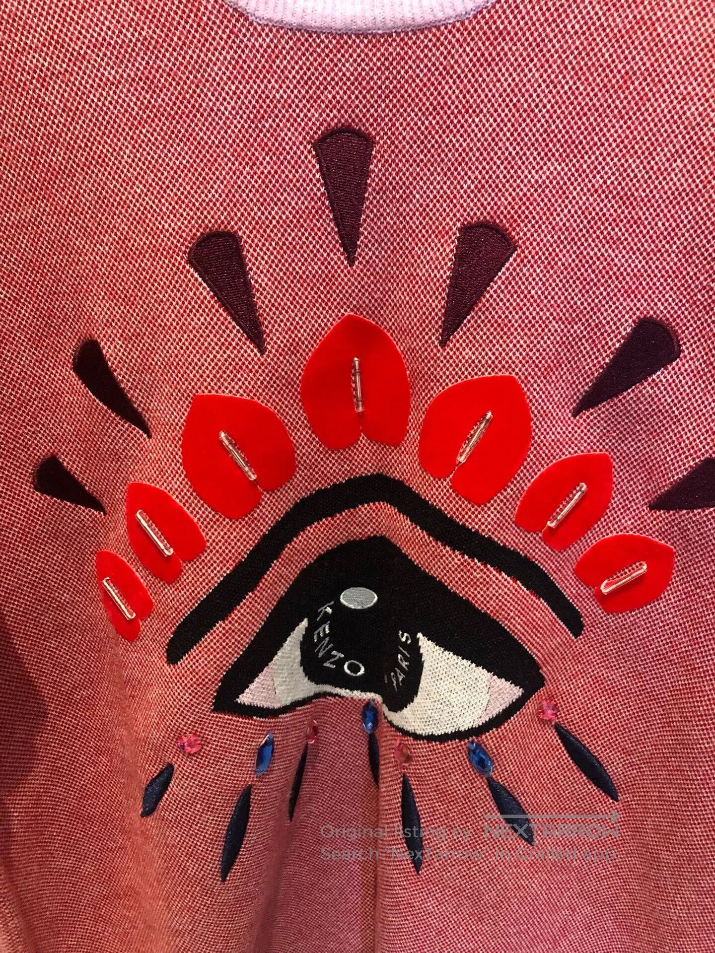 Kenzo KENZO Big Eye Wool Blend Sweater. Size L / US 10 / IT 46 - 4 Thumbnail