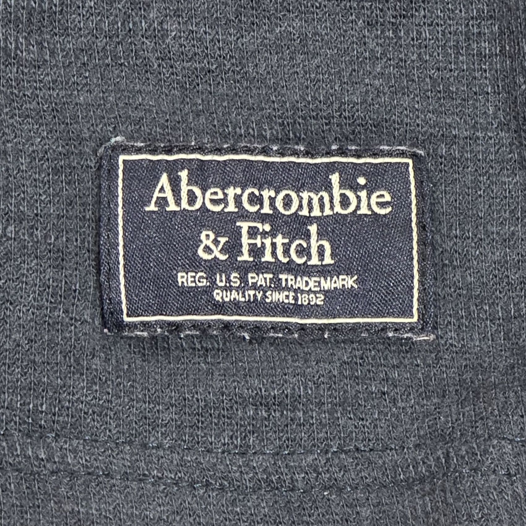 Abercrombie & Fitch Abercrombie & Fitch Men Henley L Waffle Knit Thermal Military Shirt Long Sleeve Navy Blue Size US L / EU 52-54 / 3 - 5 Thumbnail