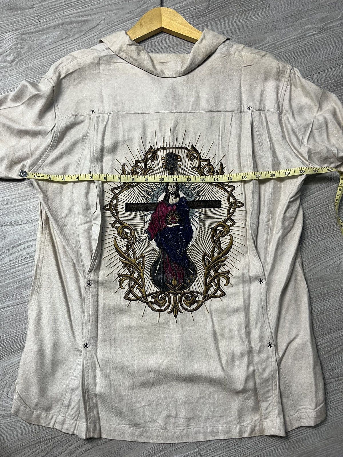 14th Addiction × If Six Was Nine × Japanese Brand Jesus Ego Tripping Open Collar Shirt Size US L / EU 52-54 / 3 - 6 Thumbnail