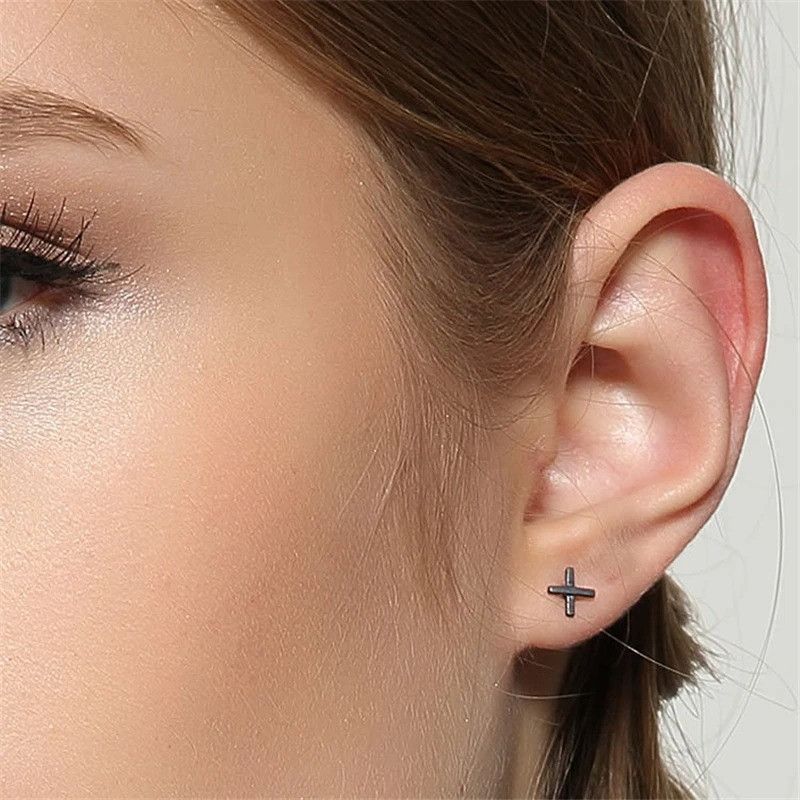 Jewelry Minimalist X Stud Earrings 925 Sterling Charm Earring Gift Size ONE SIZE - 7 Thumbnail