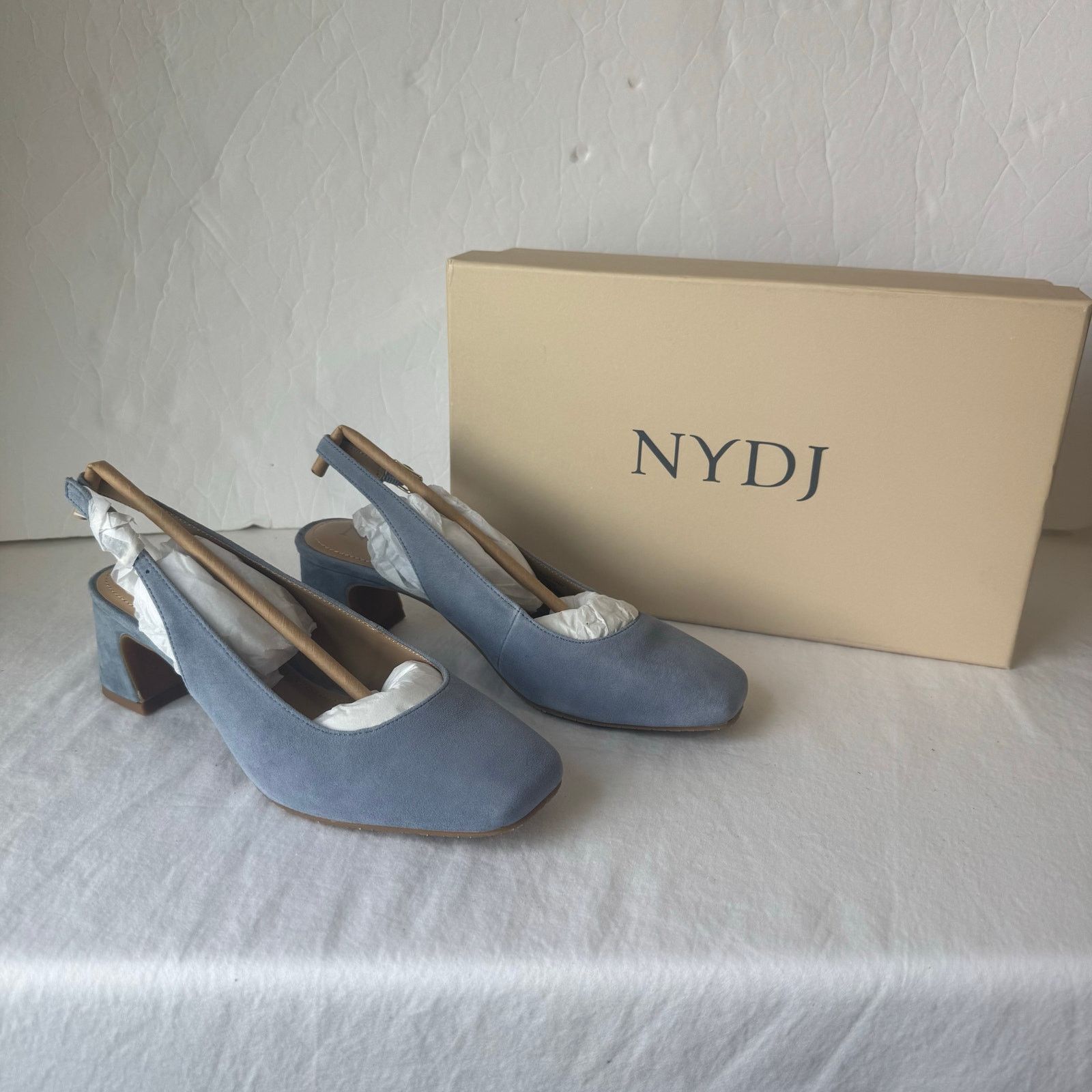 NYDJ NIB NYDJ $139 Women's Suede Leather Slingback Pump 6.5 Blue Size US 6.5 / IT 36.5 - 1 Thumbnail