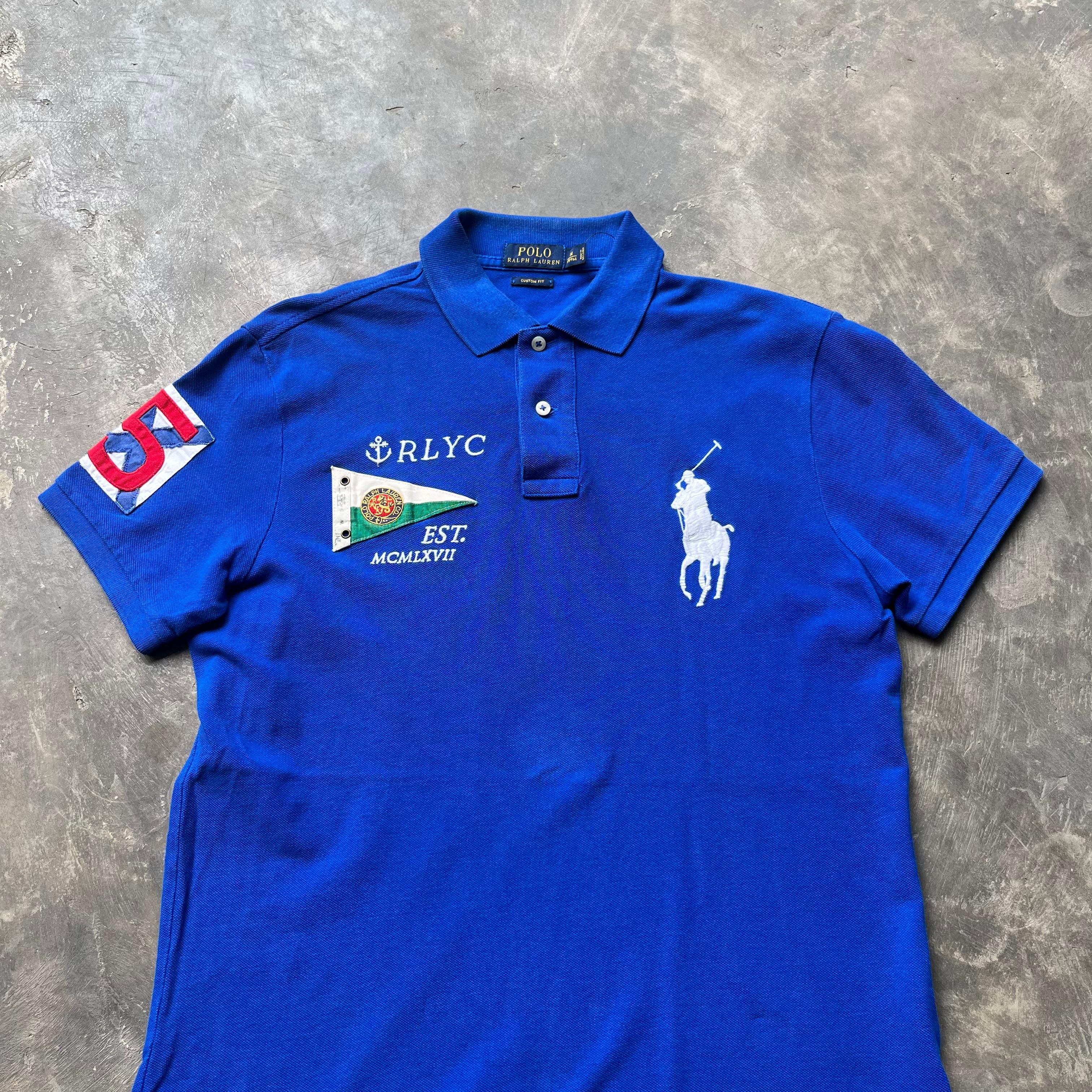 Polo Ralph Lauren 💥Polo Ralph Lauren Embroidered Big Pony Rugby Shirt Size US M / EU 48-50 / 2 - 2 Thumbnail