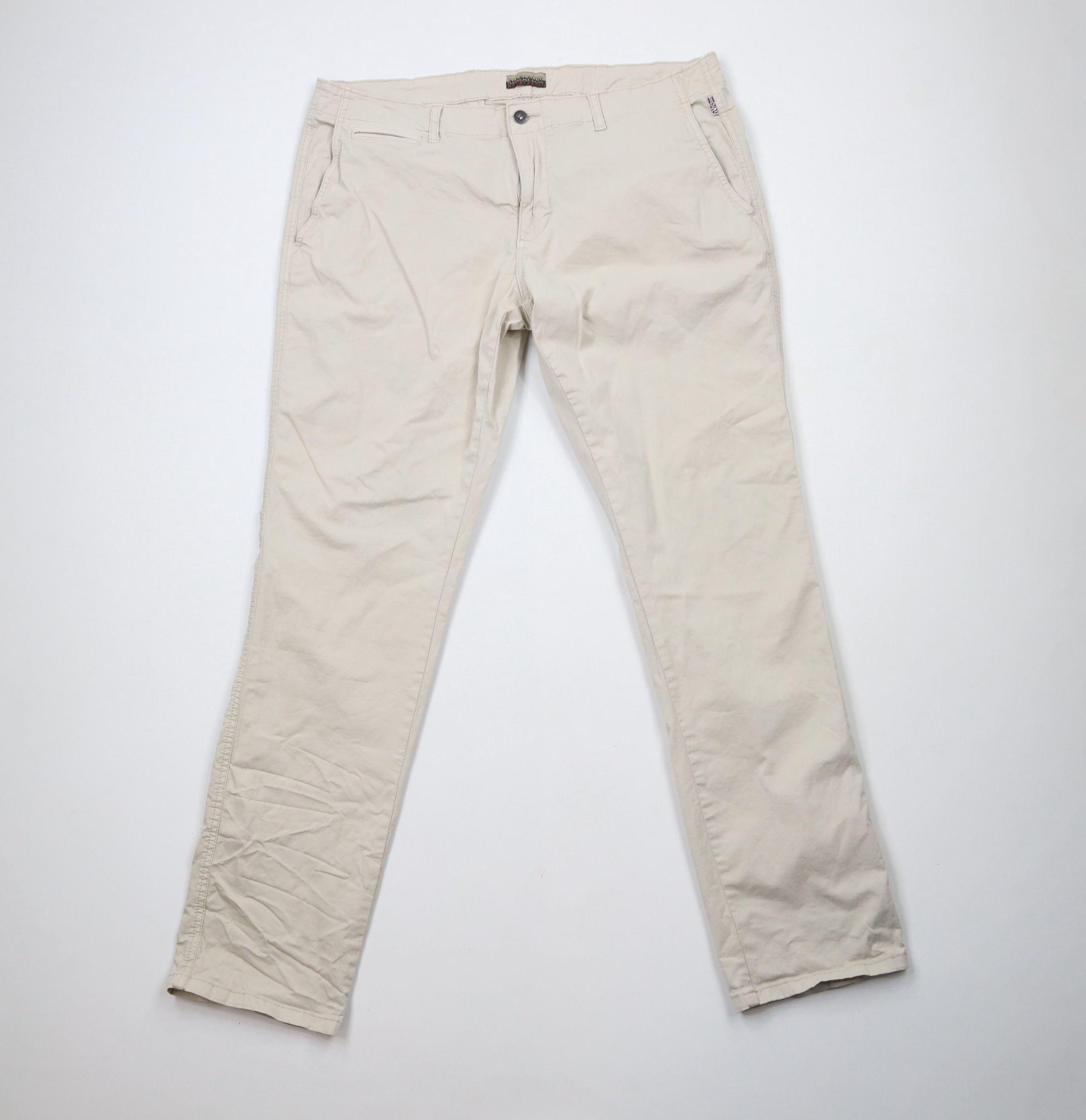 Napapijri × Vintage Napapijri Geographic Outdoor Hiking Trail Chino Pants Beige Size US 40 / EU 56 - 1 Thumbnail