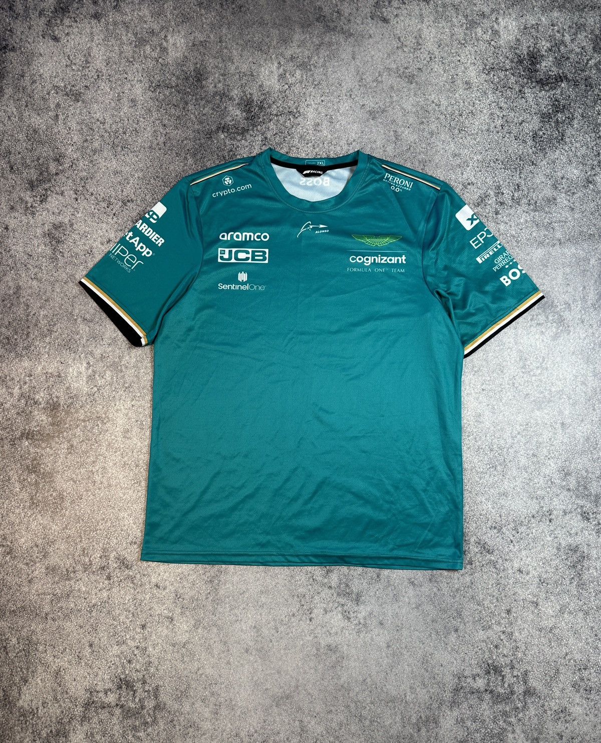 Formula 1 Boss Aston Martin 14 Alonso Formula One Team T-shirt 2XL Size US XXL / EU 58 / 5 - 1 Thumbnail