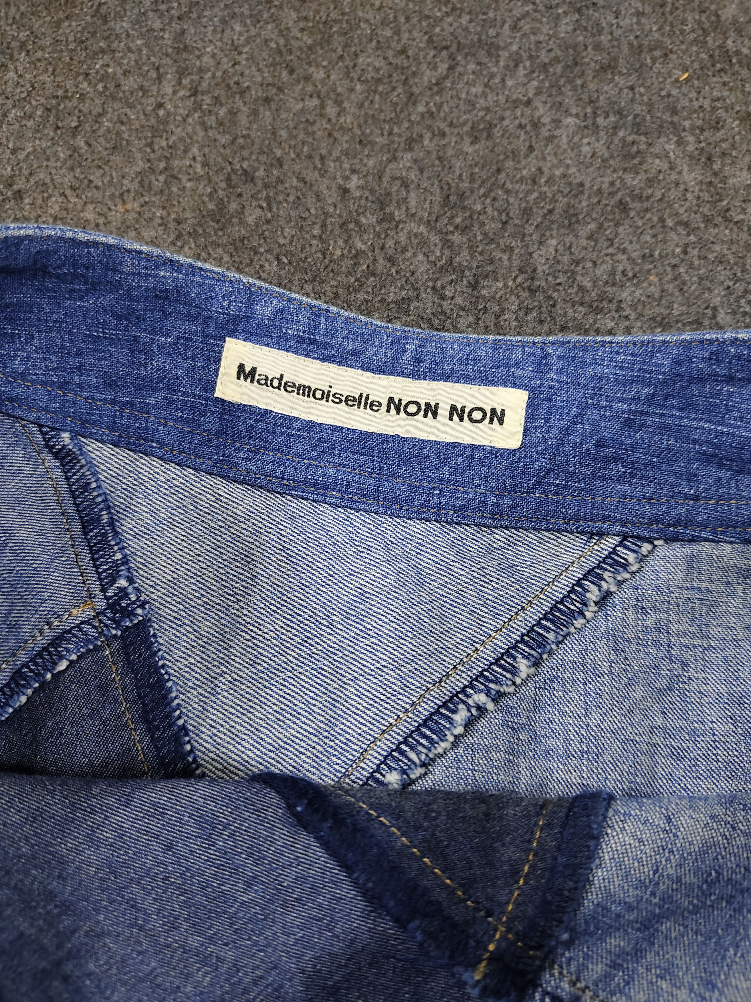 Mademoiselle Non Non Mademoiselle Non Non 🇯🇵 Mosaic Pacthwork Panel Denim Skirt Size 30" / US 8 / IT 44 - 7 Thumbnail