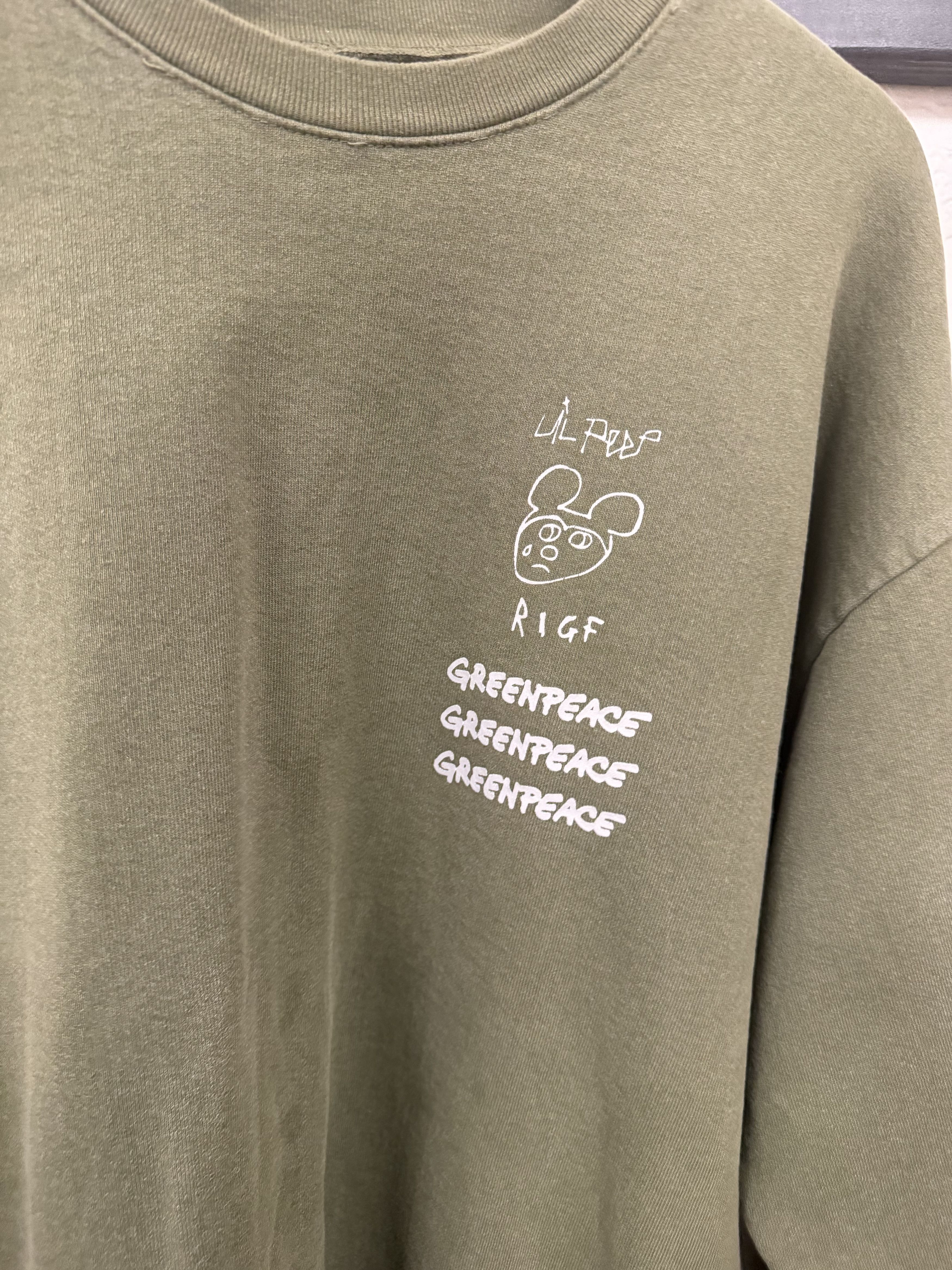 Lil Peep × ROSE IN GOOD FAITH Lil Peep x Rose In Good Faith Greenpeace Sweatshirt Size US XL / EU 56 / 4 - 7 Thumbnail