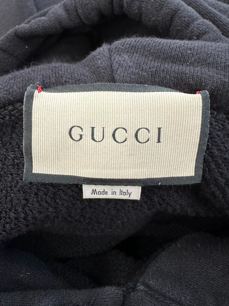Gucci Gucci Black square double G big logo make old black hoodie Size US XS / EU 42 / 0 - 5 Thumbnail
