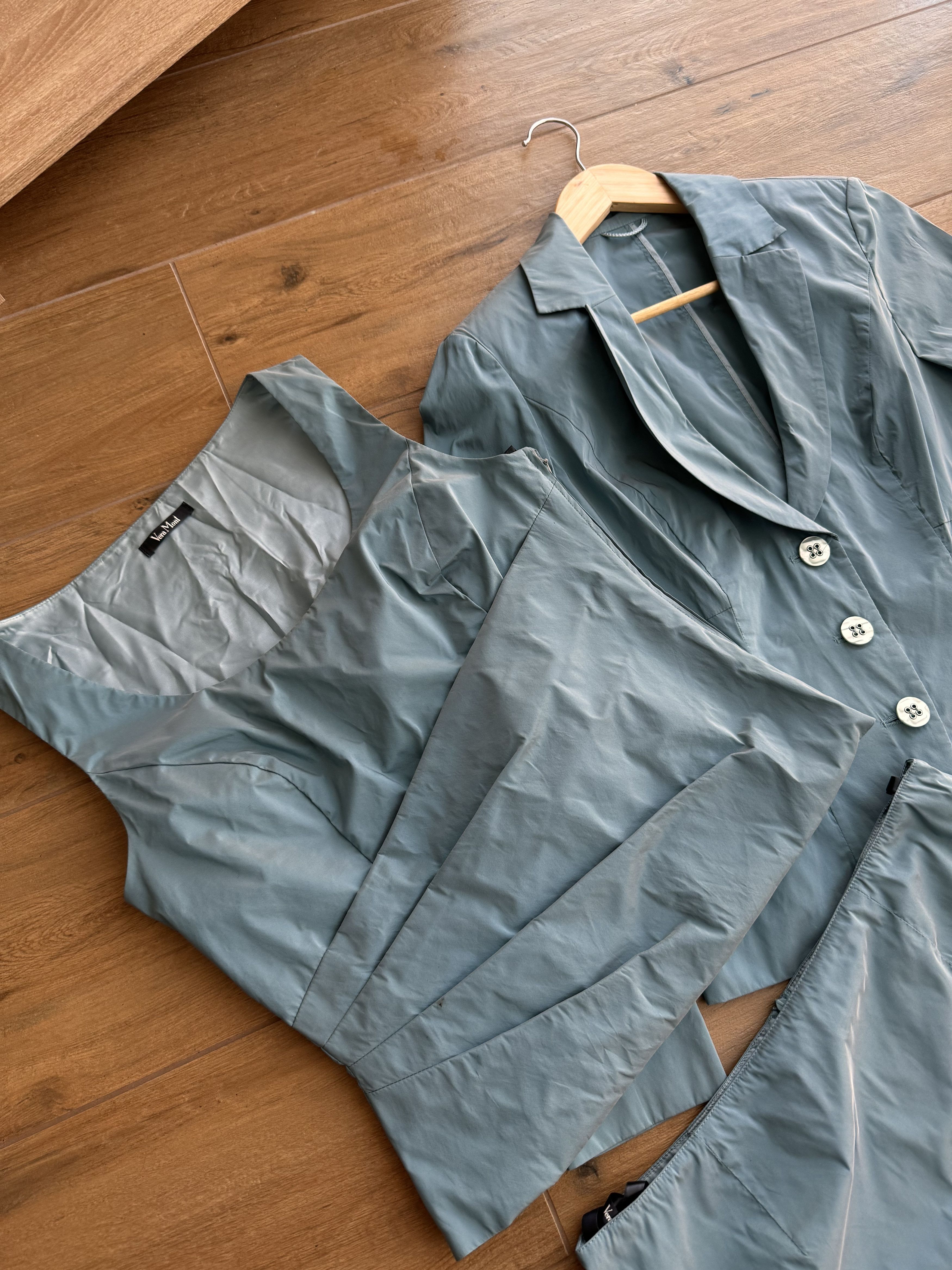 Japanese Brand Vintage Vera Mont Luxury Ocean Blue 3 Item Set Suit Size S / US 4 / IT 40 - 8 Thumbnail