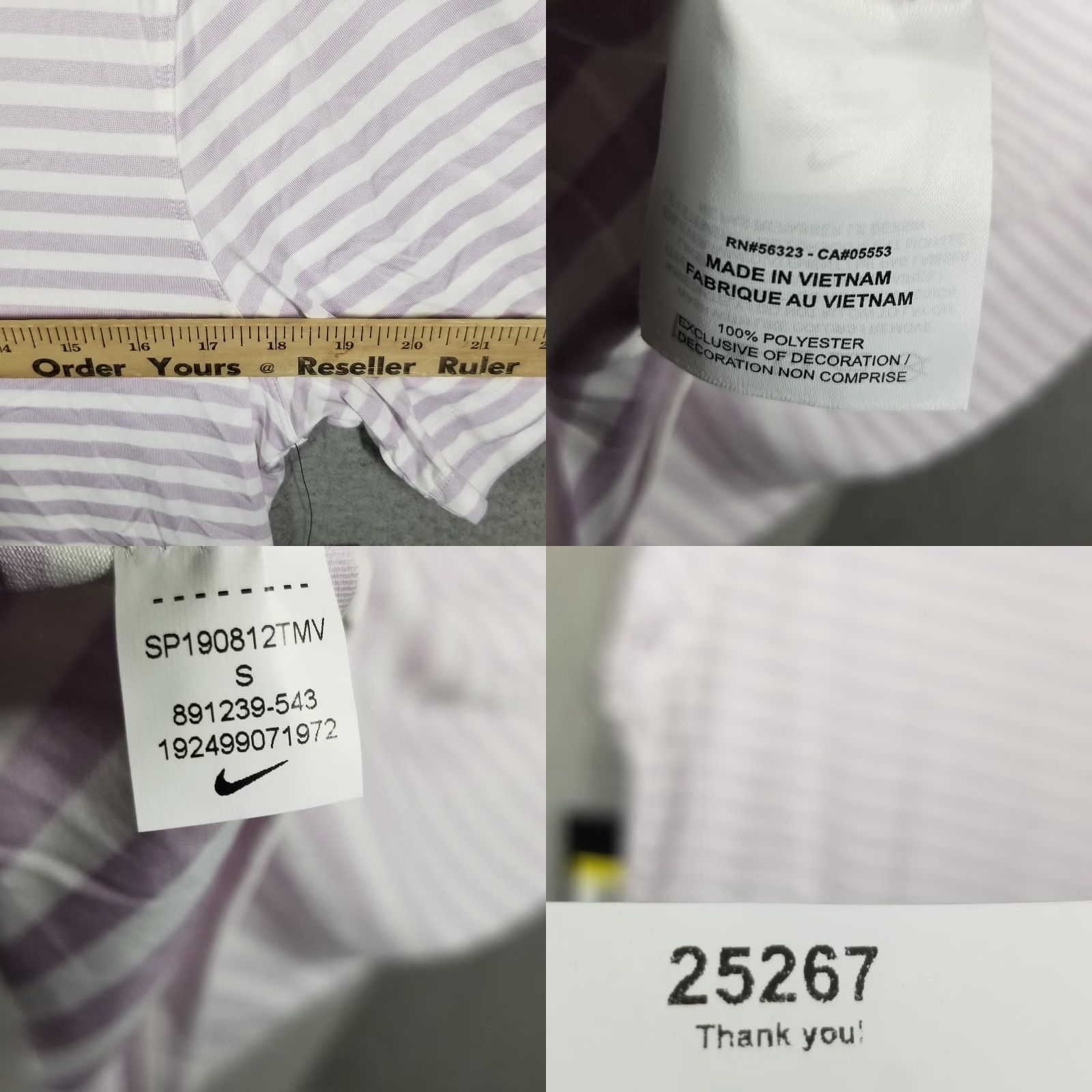 Nike Nike Dri-FIT Victory Collared Shirt Mens Small Purple White Performance Polo Size US S / EU 44-46 / 1 - 8 Thumbnail