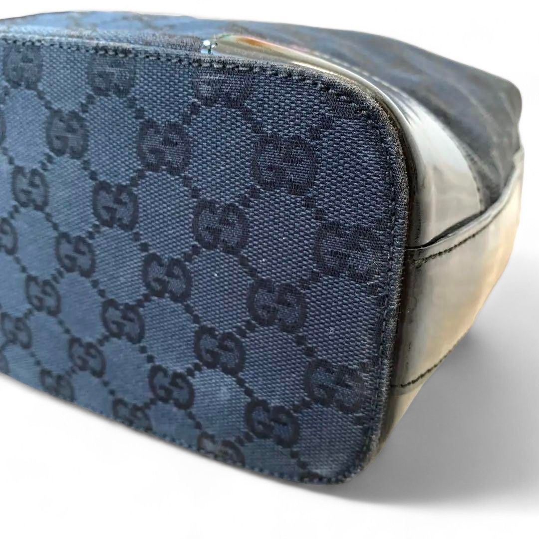 Gucci Gucci - Canvas Leather Black Monogram Handbag One Shoulder Size ONE SIZE - 4 Thumbnail