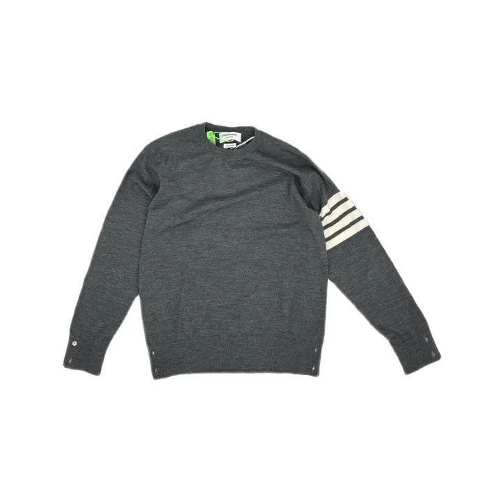 Thom Browne Thom Browne Gray Striped Long Sleeve Sweater -2507 Size US M / EU 48-50 / 2 - 8 Thumbnail
