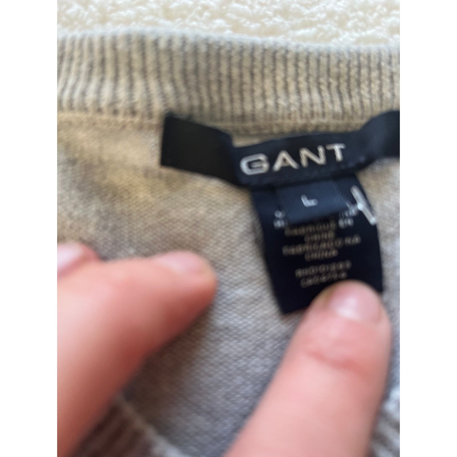 Gant Mens Gant Grey V Neck Cotton Pullover Jumper Size Large Size US L / EU 52-54 / 3 - 3 Thumbnail