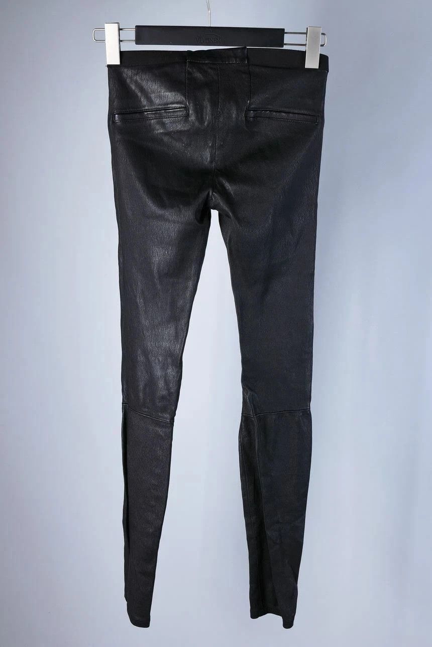 Helmut Lang Women's Helmut Lang Lamb Leather Skinny Leggings W26 L31 Size 26" / US 2 / IT 38 - 3 Thumbnail