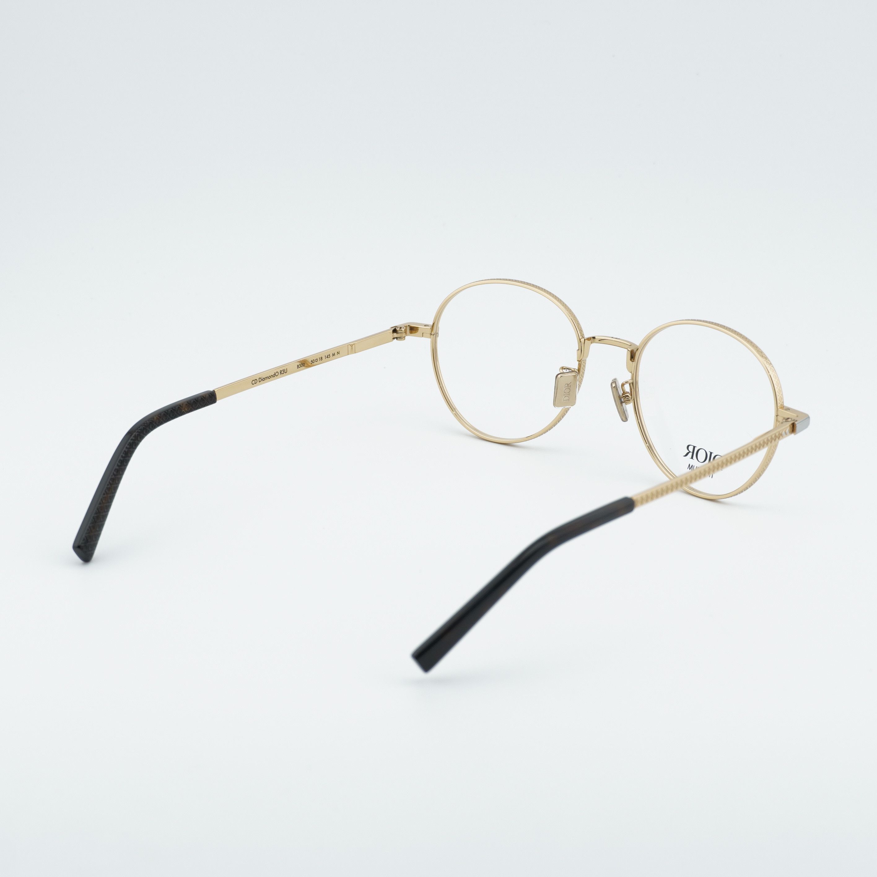 Dior CD DIAMONDO R3U B300 Eyeglasses Gold 50mm Oval Titanium display picture 1