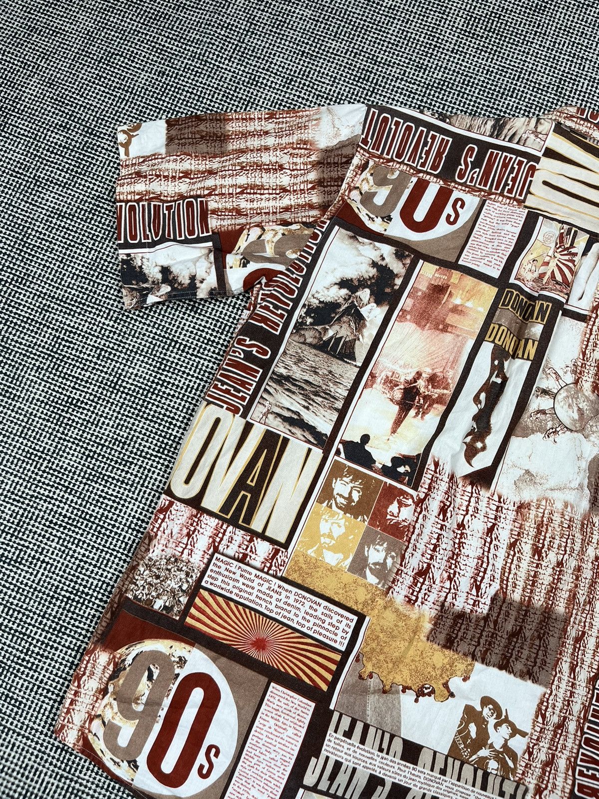Japanese Brand × Vintage vintage newspaper style pop art button up shirt Size US M / EU 48-50 / 2 - 5 Thumbnail