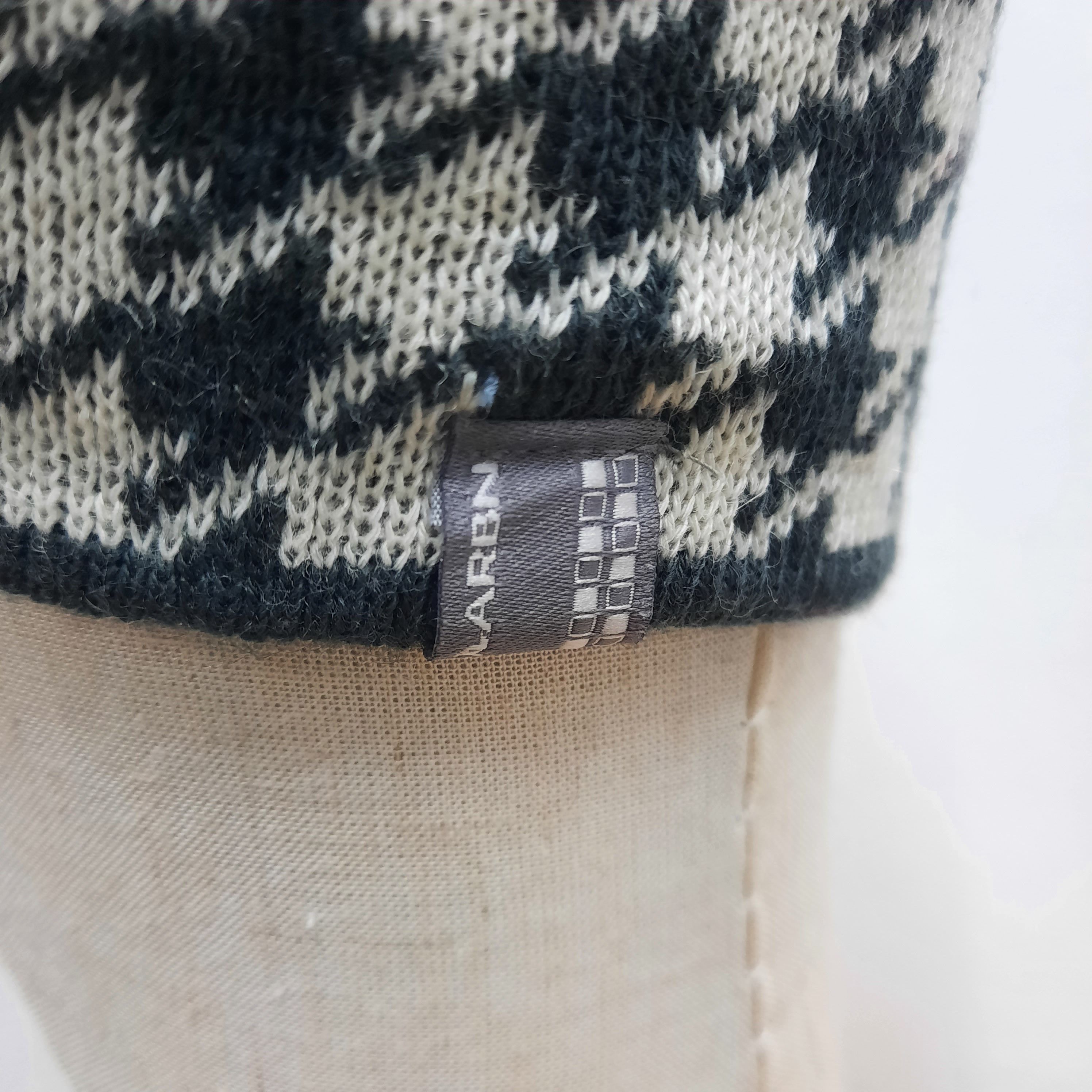 Japanese Brand 🔥Japanese brand houndstooth design pull on beanie hat Size ONE SIZE - 3 Thumbnail
