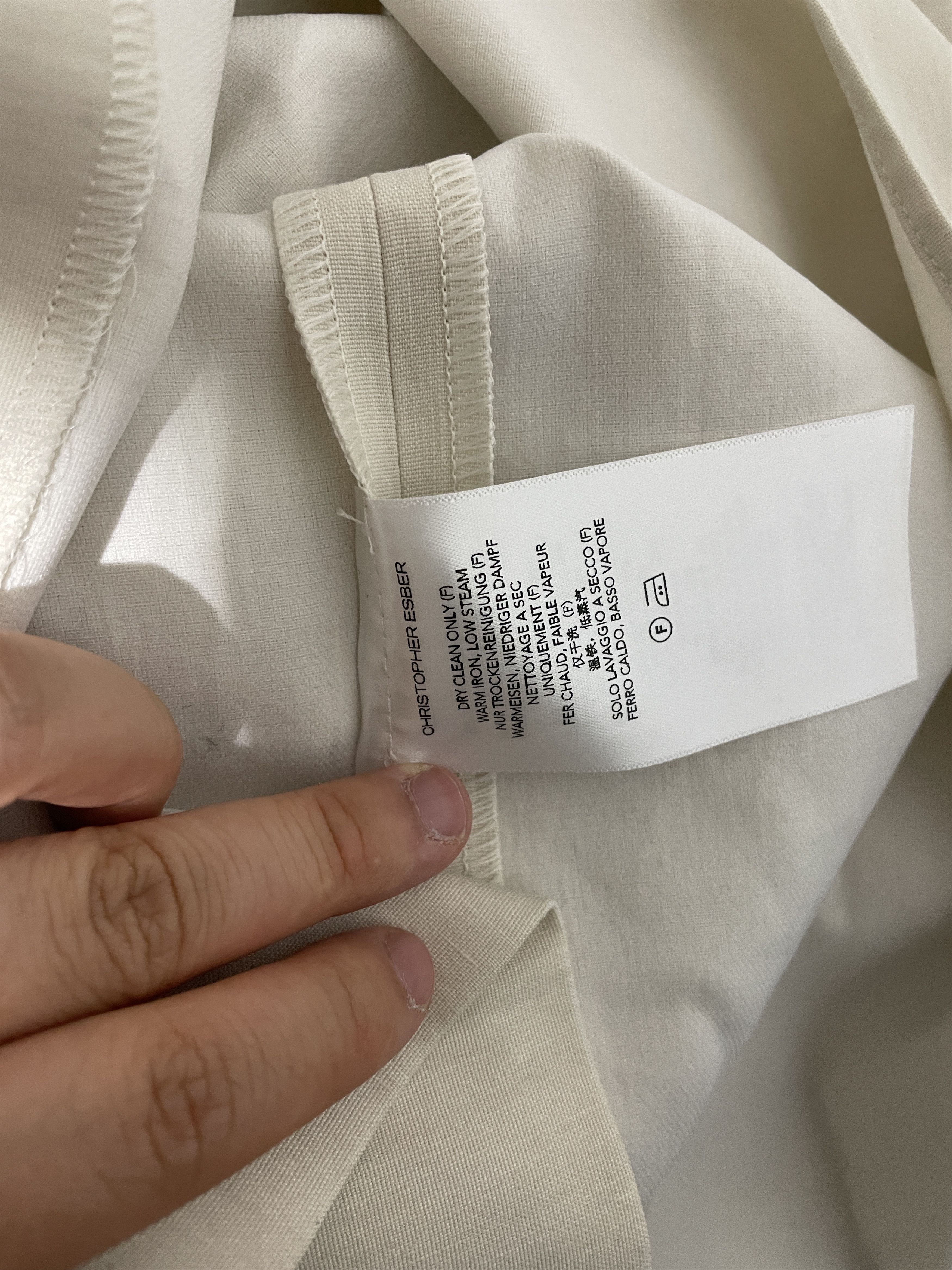 Christopher Esber Beaded Torso Linen Shirt Dress Size XS / US 0-2 / IT 36-38 - 3 Thumbnail