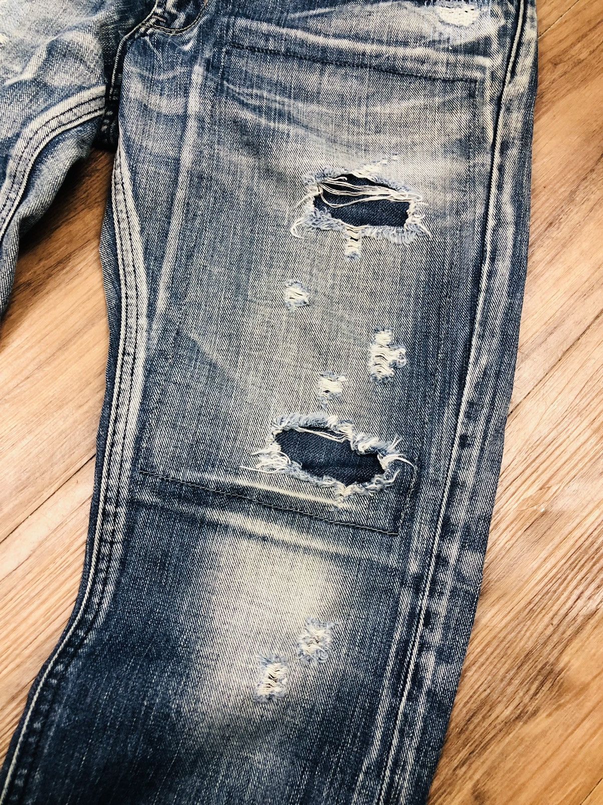 Lee Lee Riders LM3511 Japanese Distressed Jeans (38) Size US 33 - 6 Thumbnail