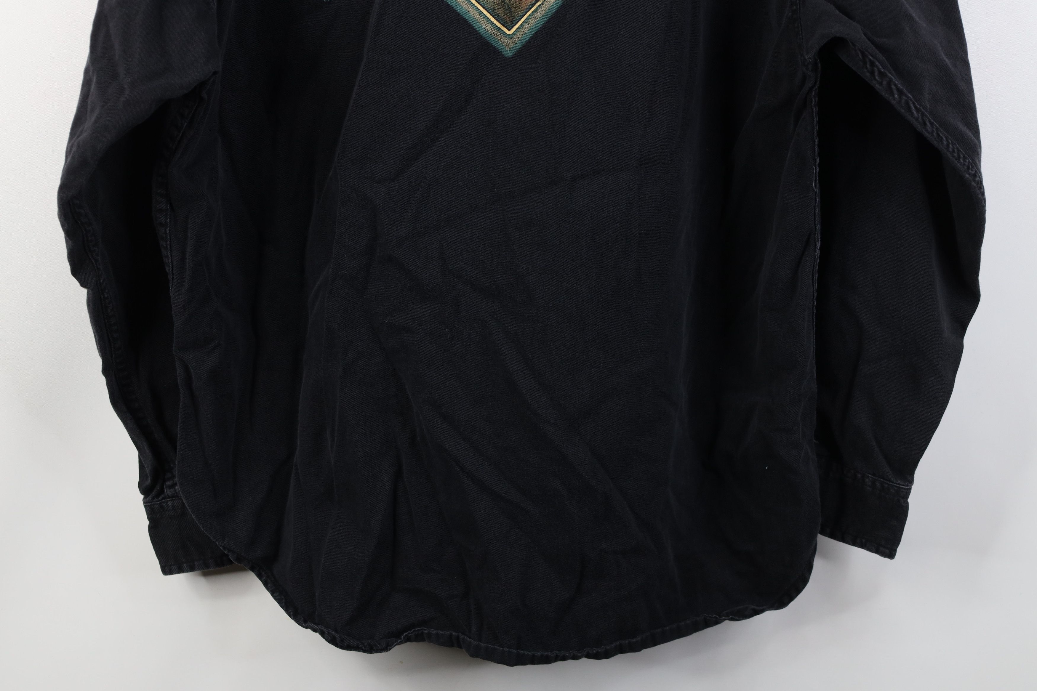 Vintage Vintage 90s Streetwear Nature Wolf Twill Button Down Shirt Size US M / EU 48-50 / 2 - 15 Thumbnail