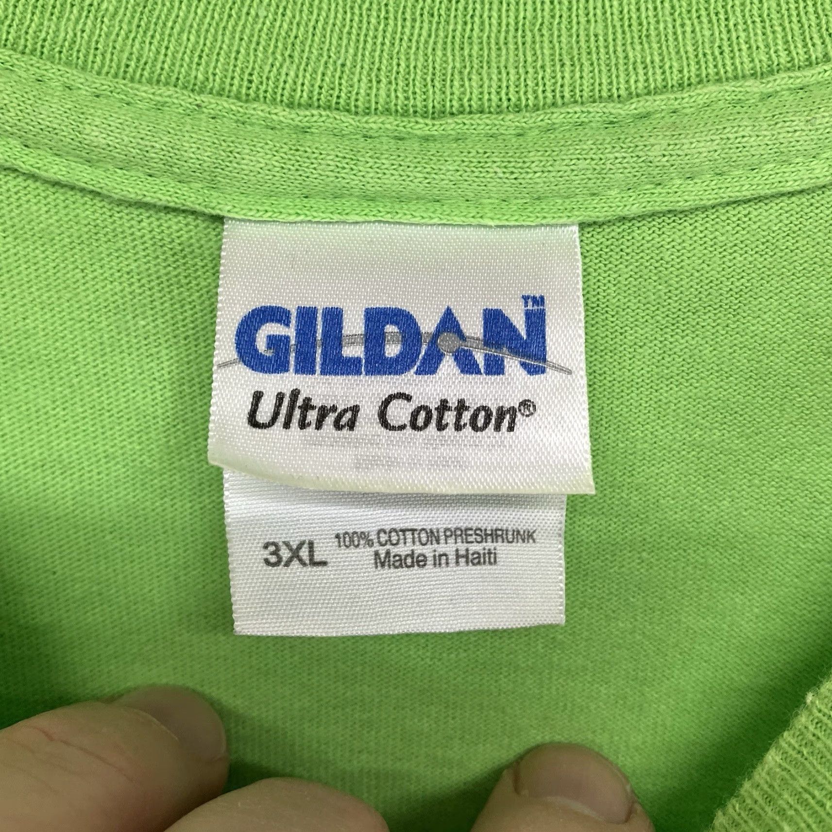 Gildan VINTAGE John Deere Mens T Shirt 3XL Neon Green 1970s Tractor Graphic Logo Crew Neck Short Sleeve Cotton Size US XXL / EU 58 / 5 - 4 Thumbnail