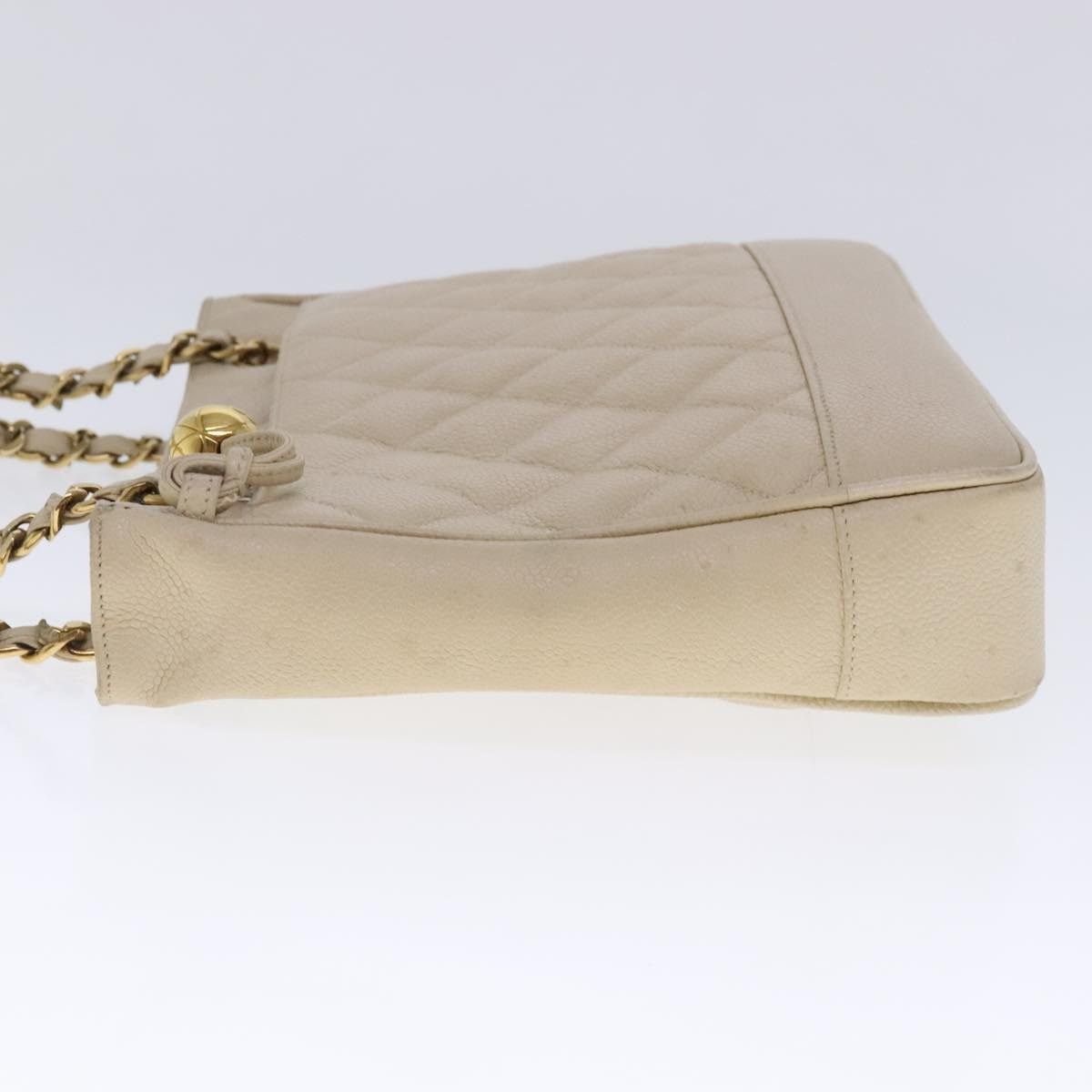 Chanel CHANEL Matelasse Chain Shoulder Bag Caviar Skin Beige CC Size ONE SIZE - 3 Thumbnail