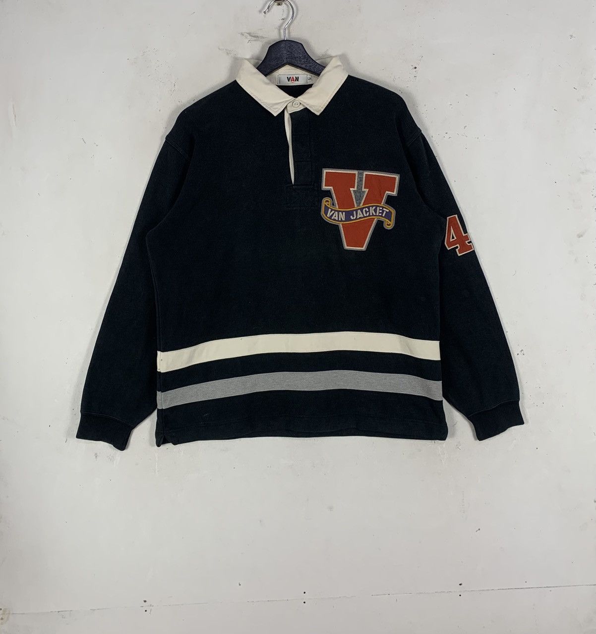 Van Vintage VAN JAC Sport Wear JapaneseBrand Rugby LongShirt Size US L / EU 52-54 / 3 - 1 Thumbnail