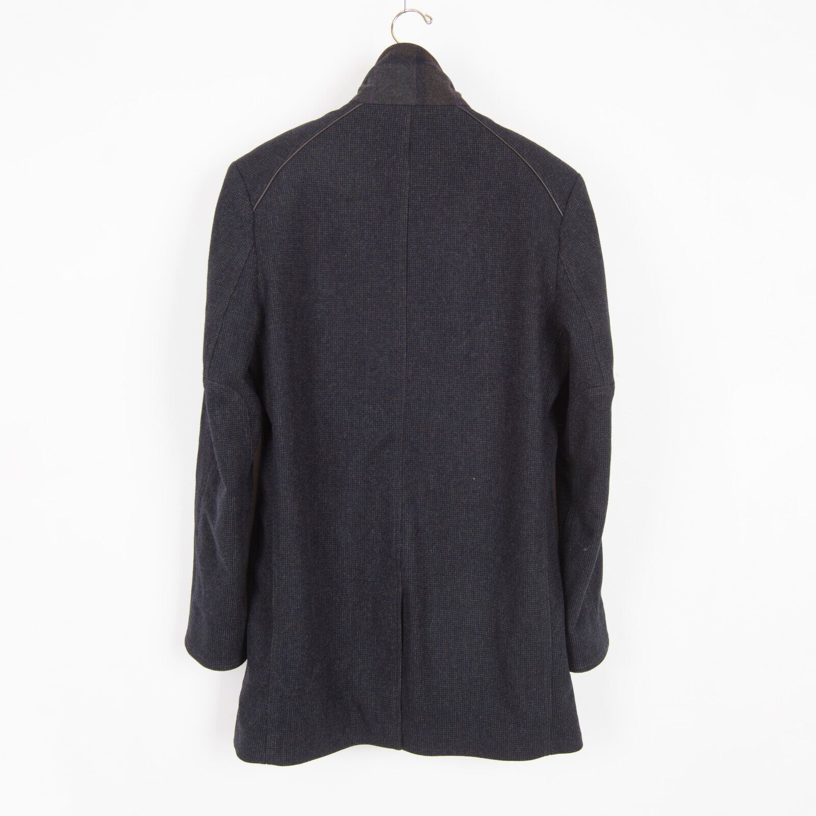 Ted Baker Ted Baker Men's Wexford Black Dark Gray Wool Coat Peacoat Size US M / EU 48-50 / 2 - 6 Thumbnail