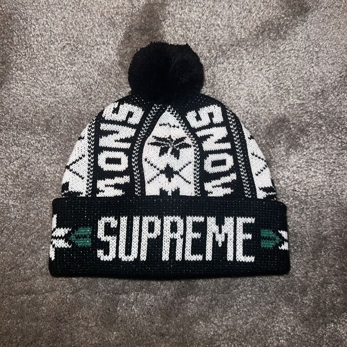 Supreme Supreme Snow Beanie Black & White | Grailed