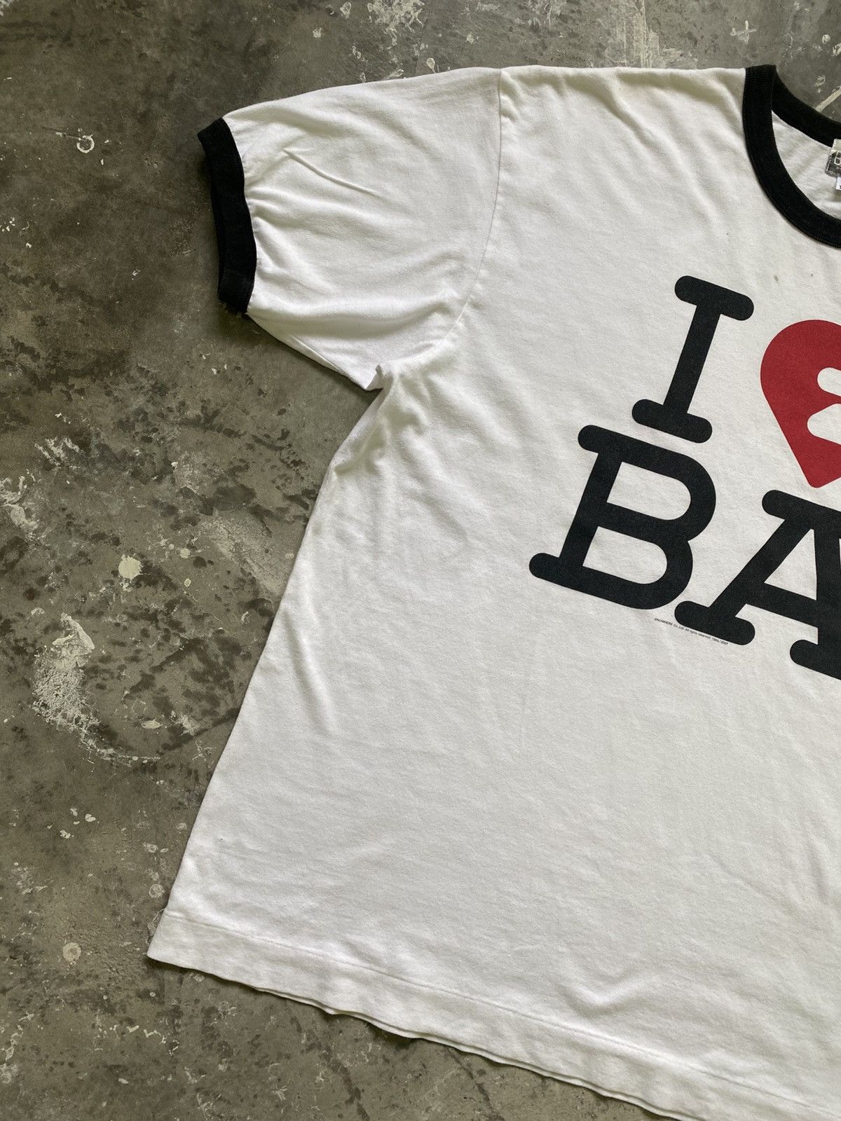 Bape Vintage Bathing Ape I Love BAPE Ringer T Shirt Size US XL / EU 56 / 4 - 3 Thumbnail