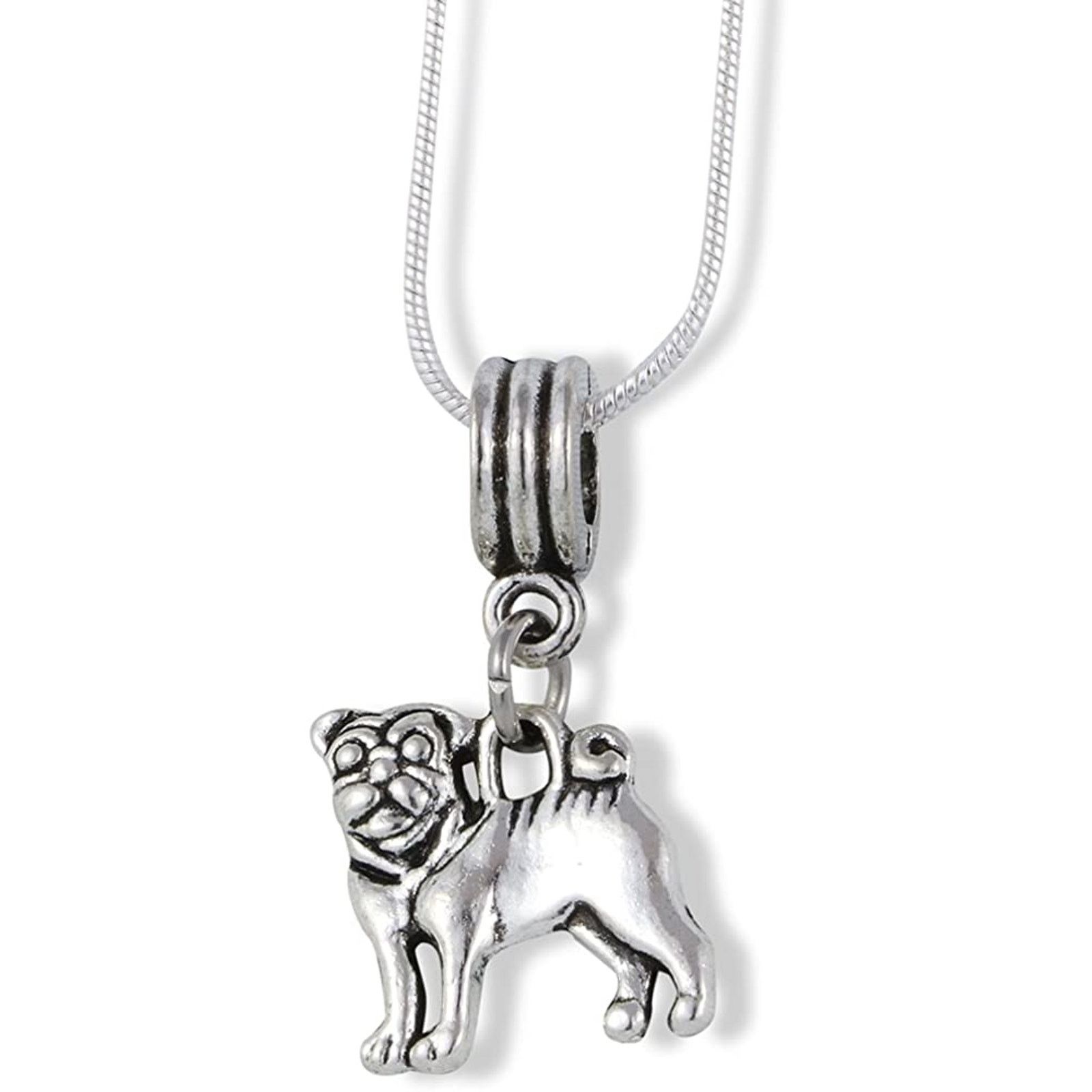 & Other Stories Pug French Bulldog Charm Snake Chain Necklace Size ONE SIZE - 1 Thumbnail