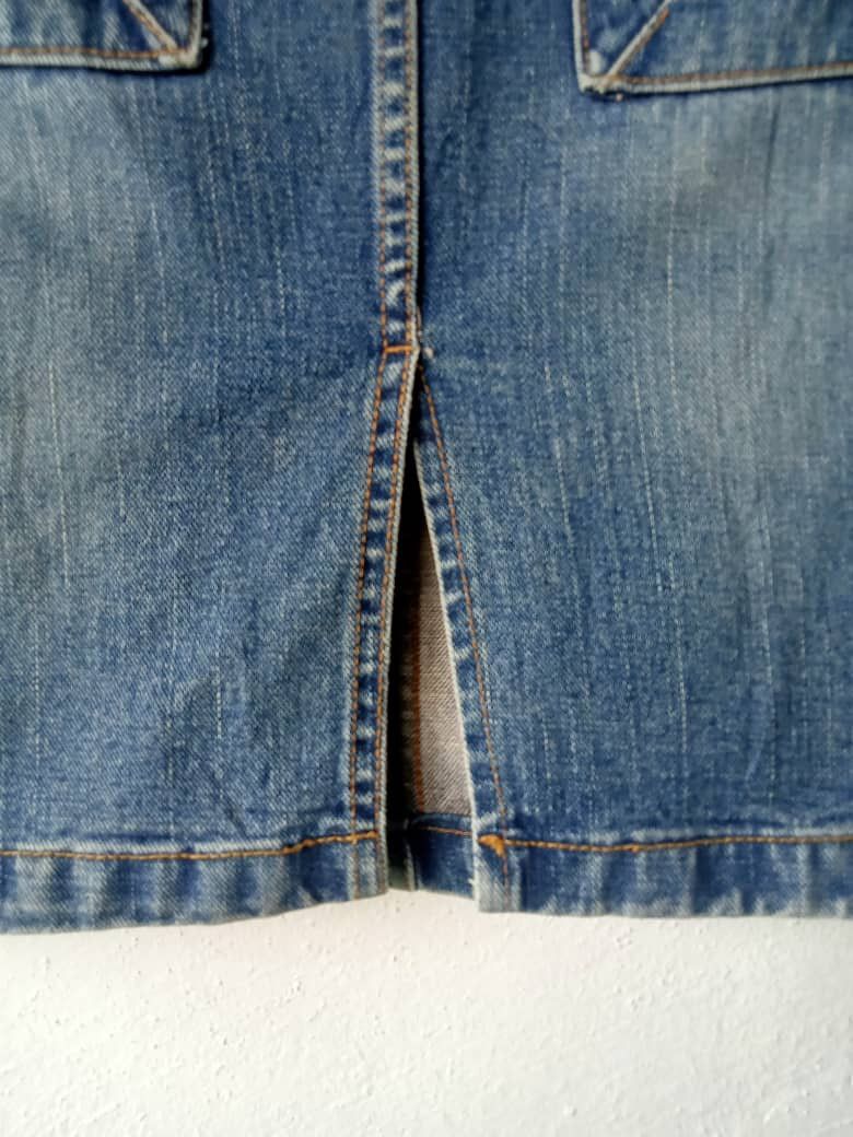 Seditionaries Japanese Brand Distressed Bondage Cargo Skirt Denim Size 28" / US 6 / IT 42 - 6 Thumbnail