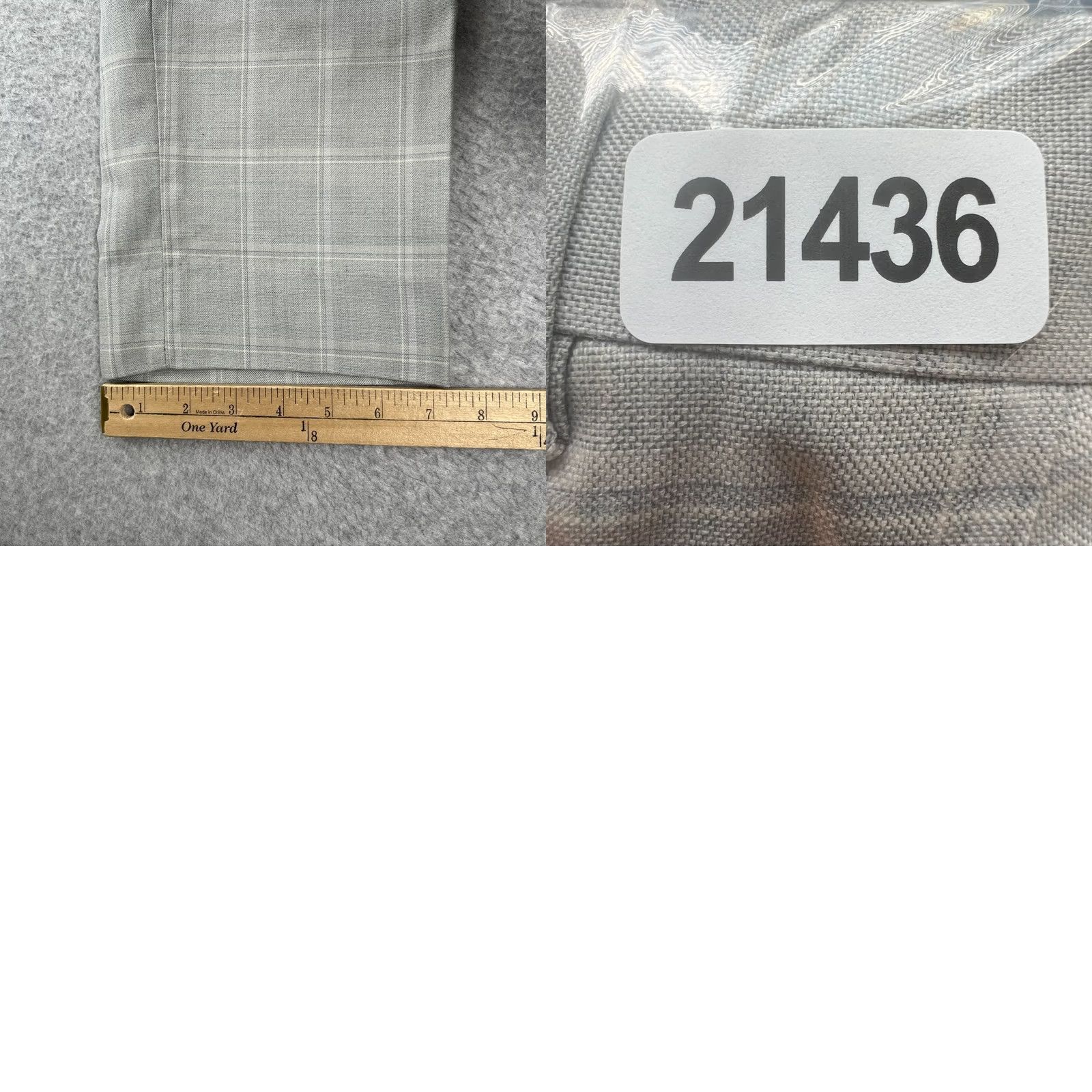 Vintage Spier & Mackay Grey Plaid Wool Flat Front Pants Mens 34x26 Size US 34 / EU 50 - 8 Thumbnail