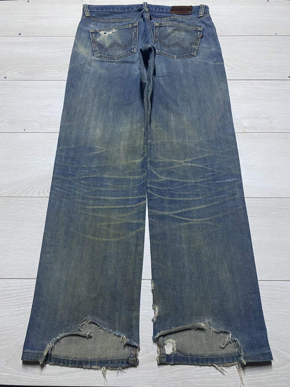 Edwin Vintage Edwin 404 Crazy Mud Wash Distressed Jeans Size US 34 / EU 50 - 2 Thumbnail