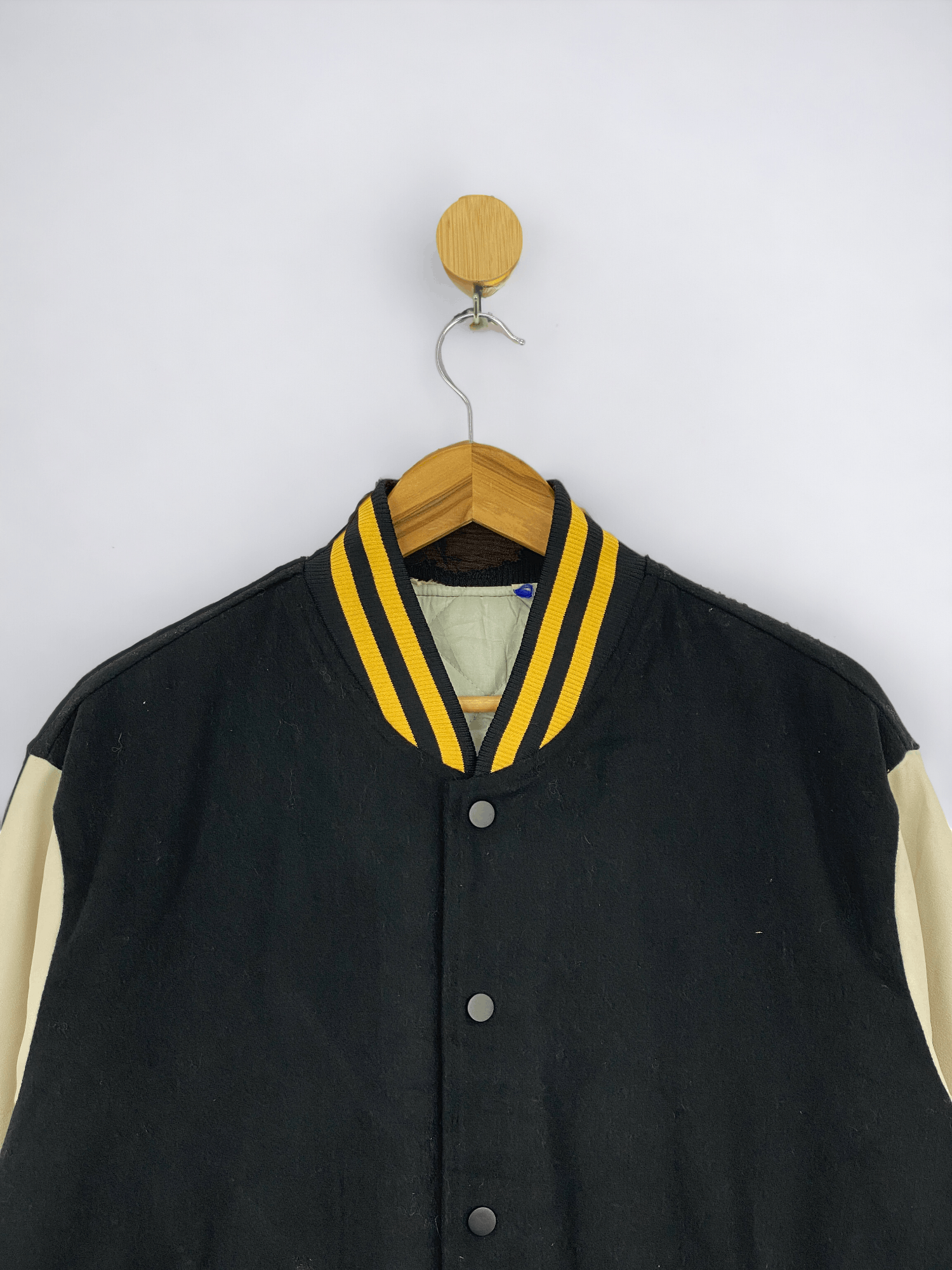 Leather Vintage Columbia Grammar Sleeve Leather Varsity JA0010 Size US XXL / EU 58 / 5 - 4 Thumbnail