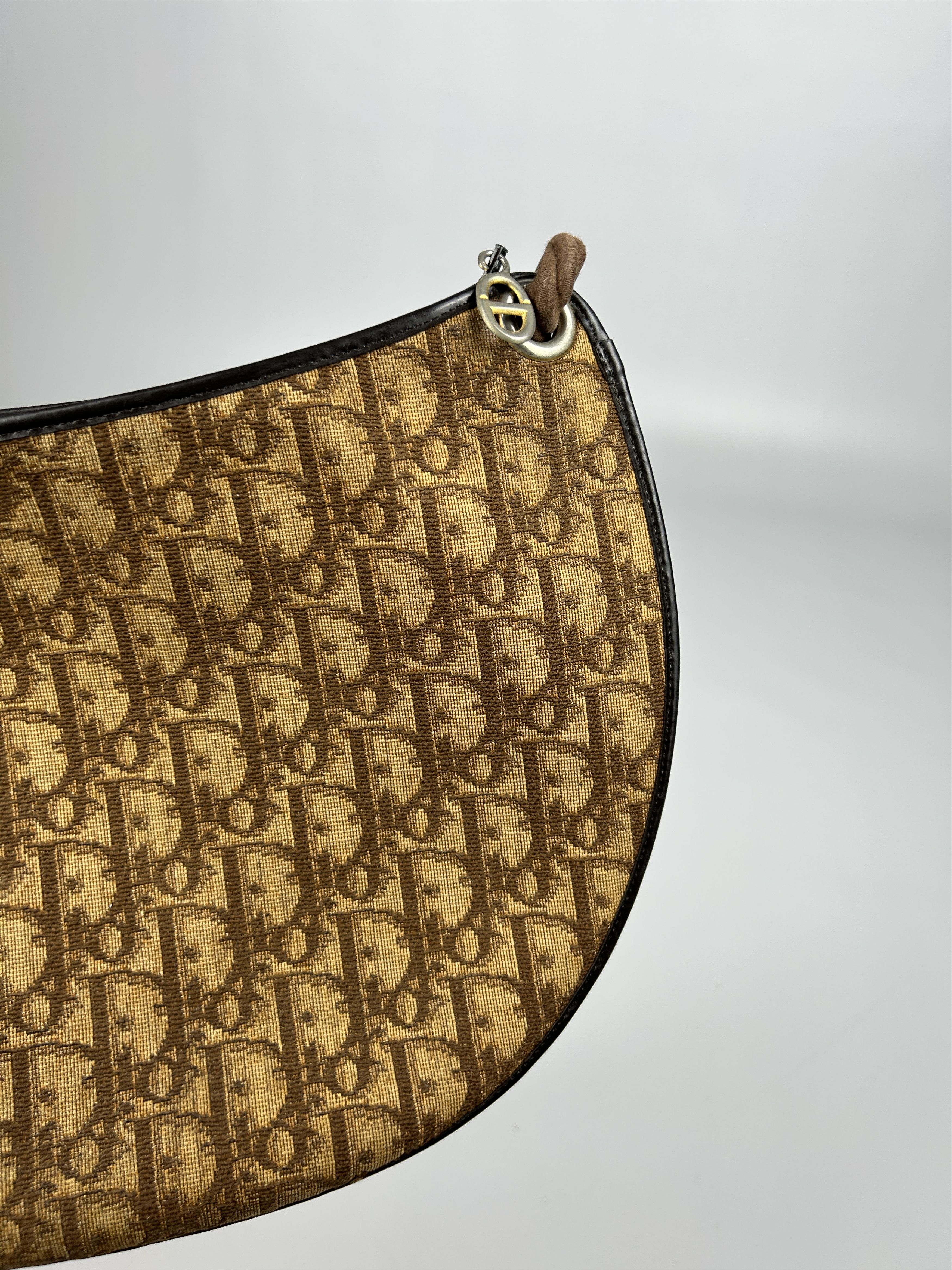 Dior Vintage 80s Dior trotter oblique monogram rope shoulder bag Size ONE SIZE - 15 Thumbnail