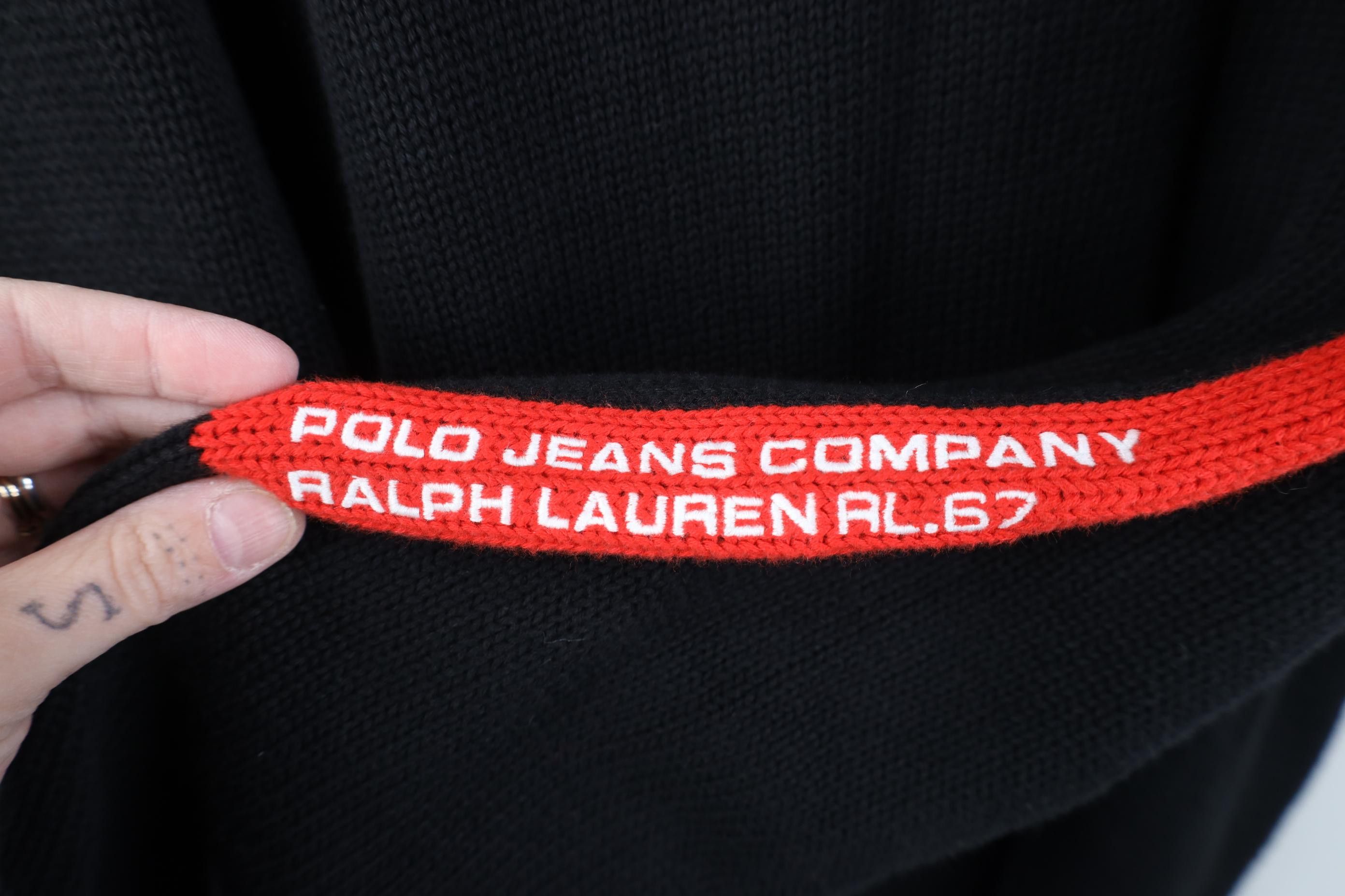 Polo Ralph Lauren Deadstock Vintage 90s Ralph Lauren Cotton Knit Sweater Black Size US XXL / EU 58 / 5 - 4 Thumbnail