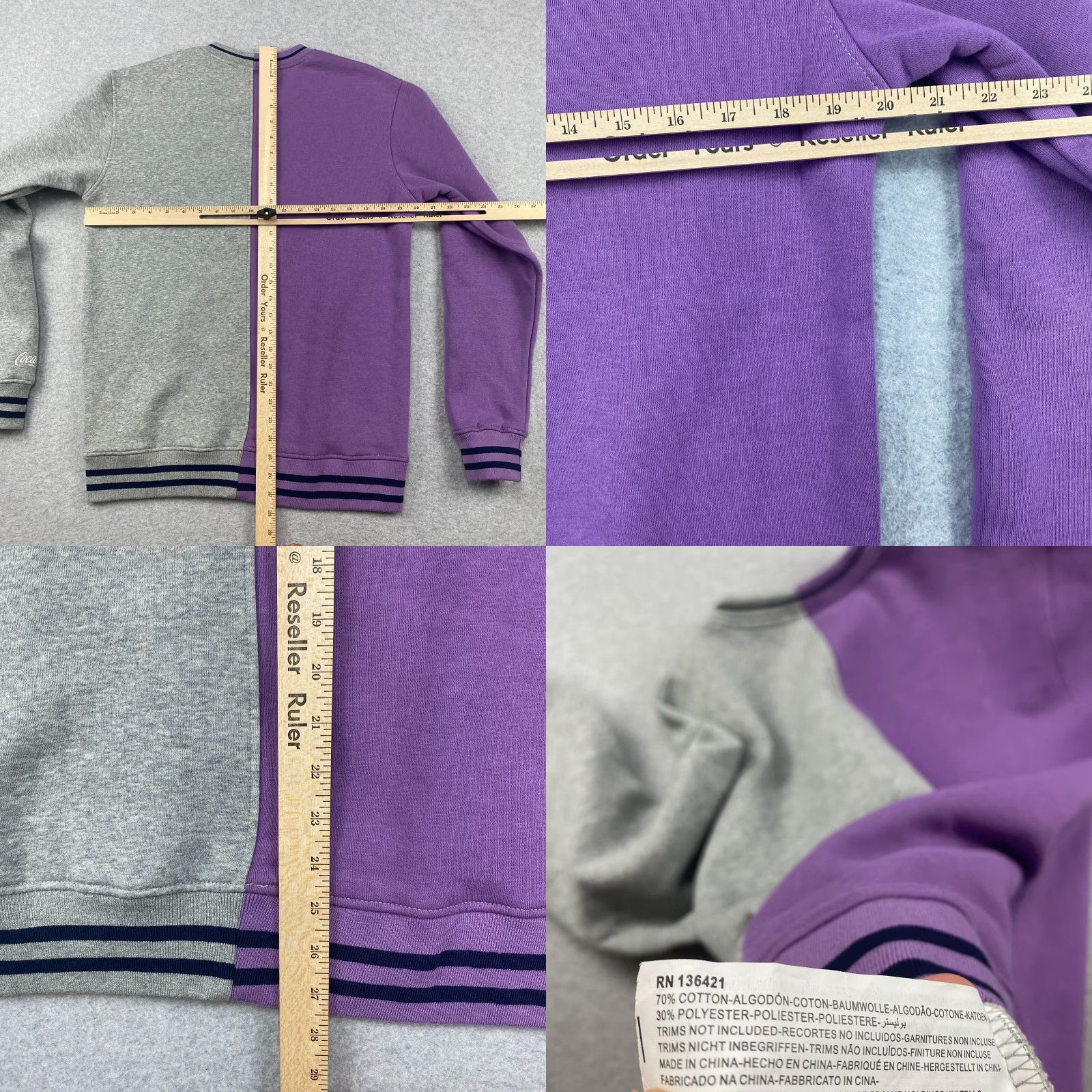 Vintage Coca-Cola x Staple Sweatshirt Mens Small Purple Gray Crewneck Embroidered Logo Size US S / EU 44-46 / 1 - 8 Thumbnail
