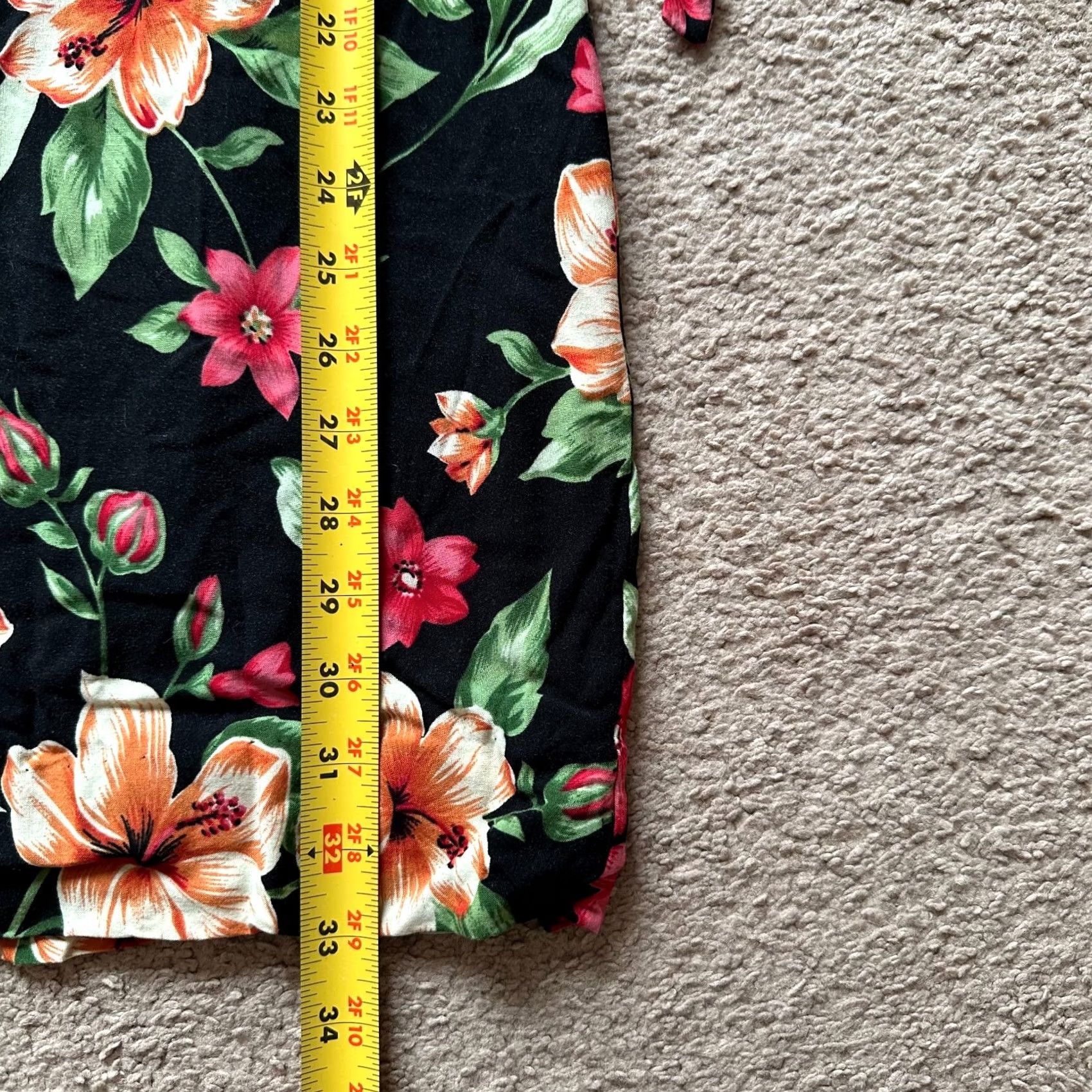 Vintage Notations Top Womens Large Floral Rayon Lightweight Straps Pullover Black Size L / US 10 / IT 46 - 7 Thumbnail