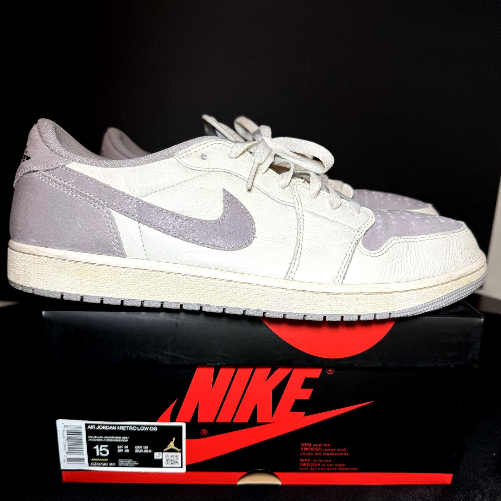 Jordan Brand × Nike Size 15 - Nike Air Jordan 1 Retro Low OG Atmosphere Grey Size US 15 / EU 48 - 1 Thumbnail