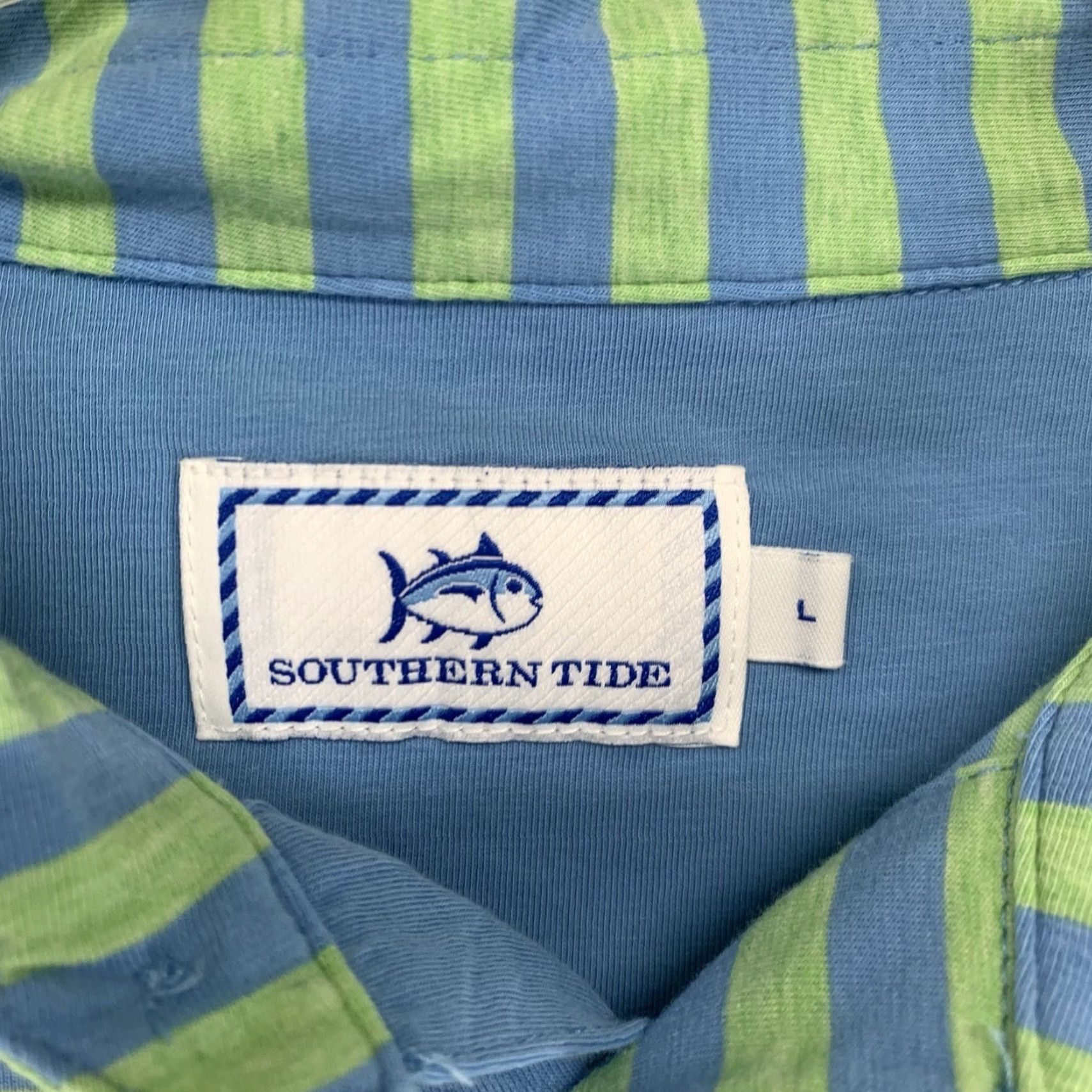 Southern Tide VINTAGE Southern Tide Polo Shirt Mens Large Sea Foam Aqua Skipjack Preppy Casual Short Sleeve Size US L / EU 52-54 / 3 - 4 Thumbnail