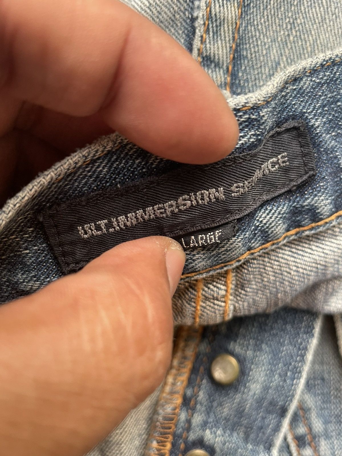 Japanese Brand Ult.Immersion Service Distresed Denim Size US 33 - 16 Thumbnail